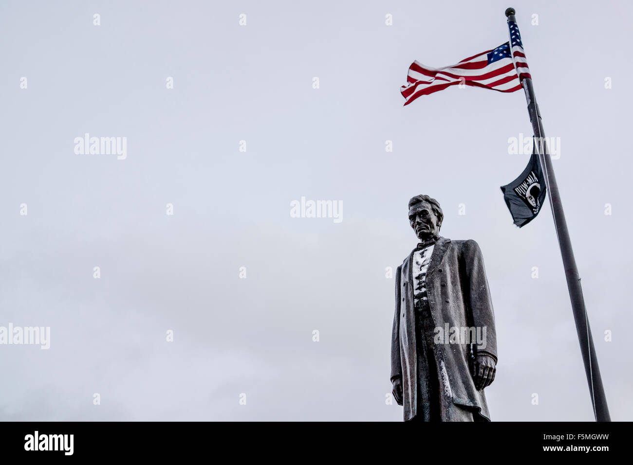 Abraham Lincoln Statue, County War Memorial, Milwaukee, Vereinigte Staaten Stockfoto