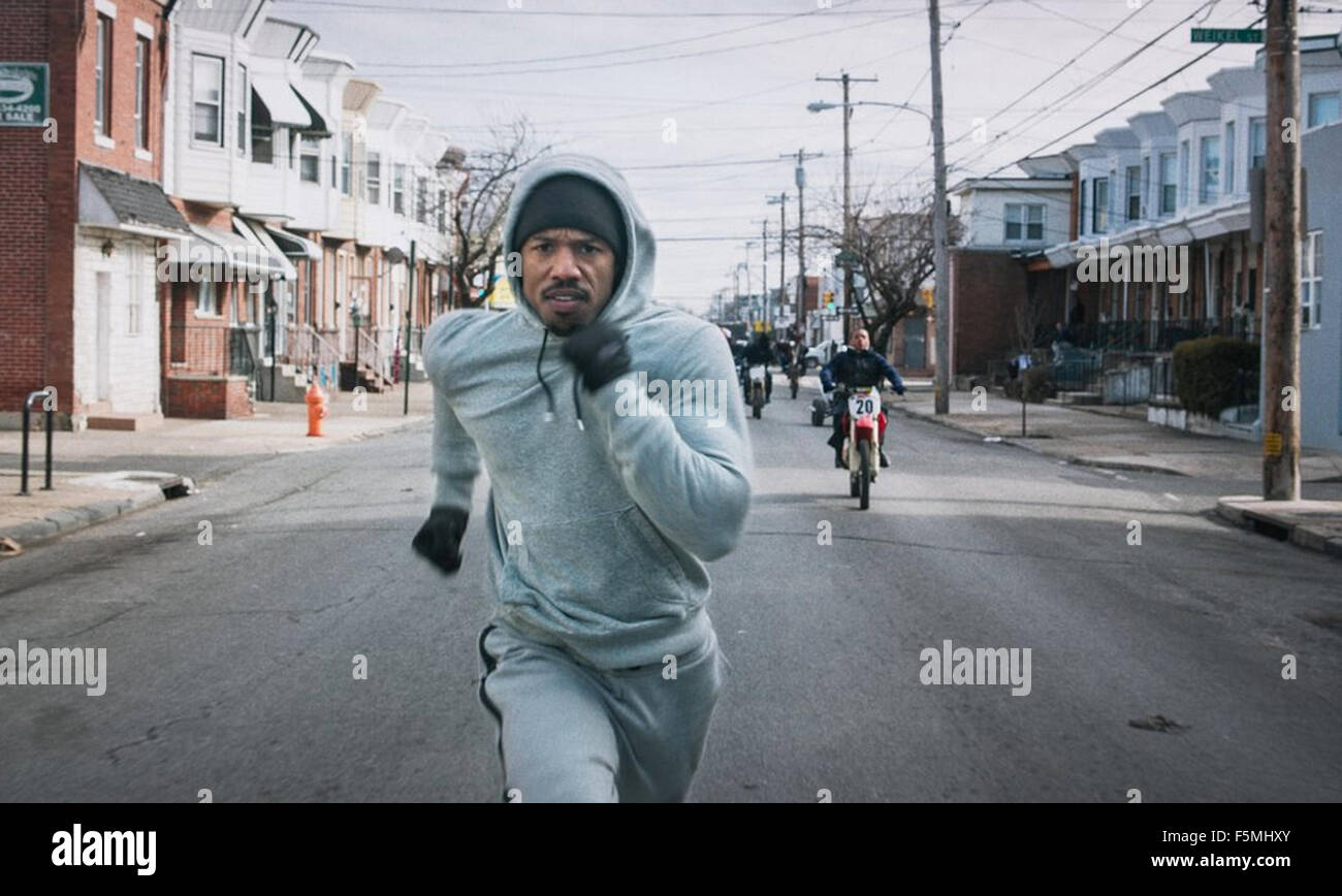 CREED 2015 Warner Bros Film mit Michael B. Jordan Stockfoto