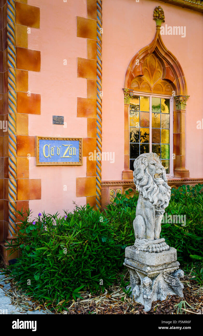 Eingang zum John und die Mable Ringling Villa, Ca würde ' Zan, auf dem Gelände das Ringling Museum of Art in Sarasota, Florida Stockfoto Eingang zum John und die Mable Ringling Villa, Ca würde ' Zan, auf dem Gelände das Ringling Museum of Art in Sarasota, Florida Stockfoto