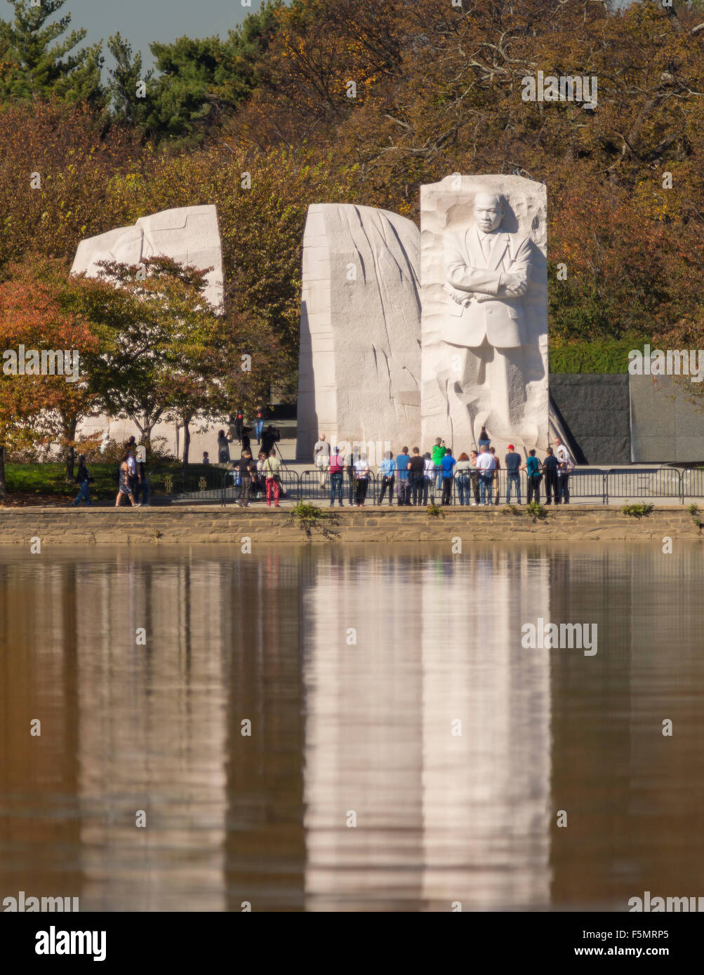 WASHINGTON, DC, USA - Martin Luther King Jr. Memorial auf dem Gezeiten-Bassin. Stockfoto