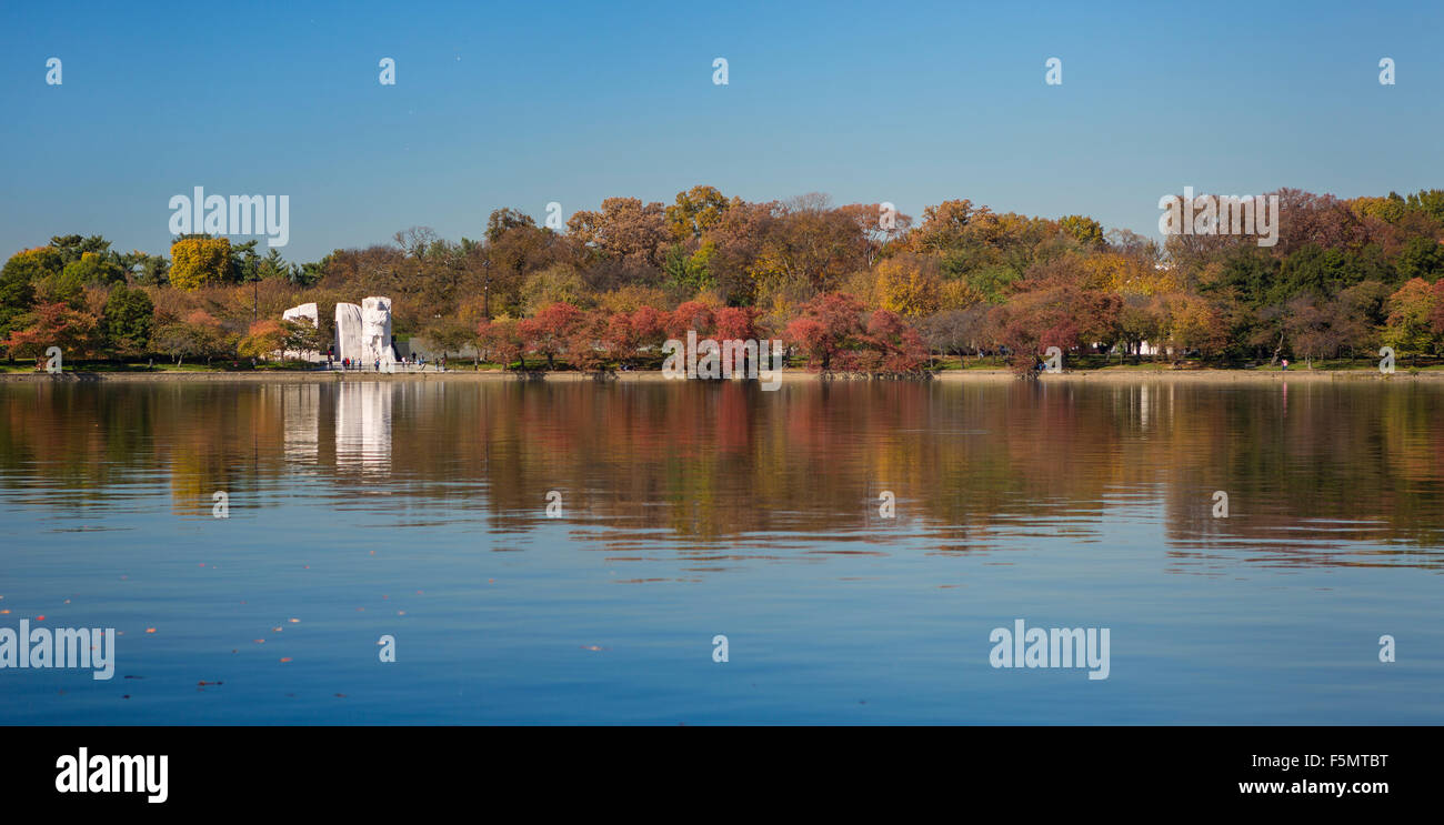WASHINGTON, DC, USA - Martin Luther King Jr. Memorial auf dem Gezeiten-Bassin. Stockfoto