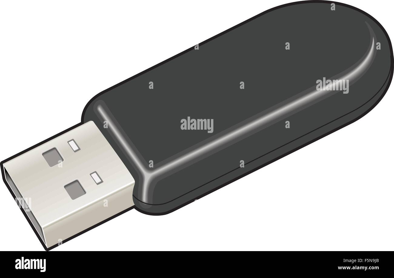 Ein Vektorbild ein Dongle oder USB-Speichergerät Stock Vektor