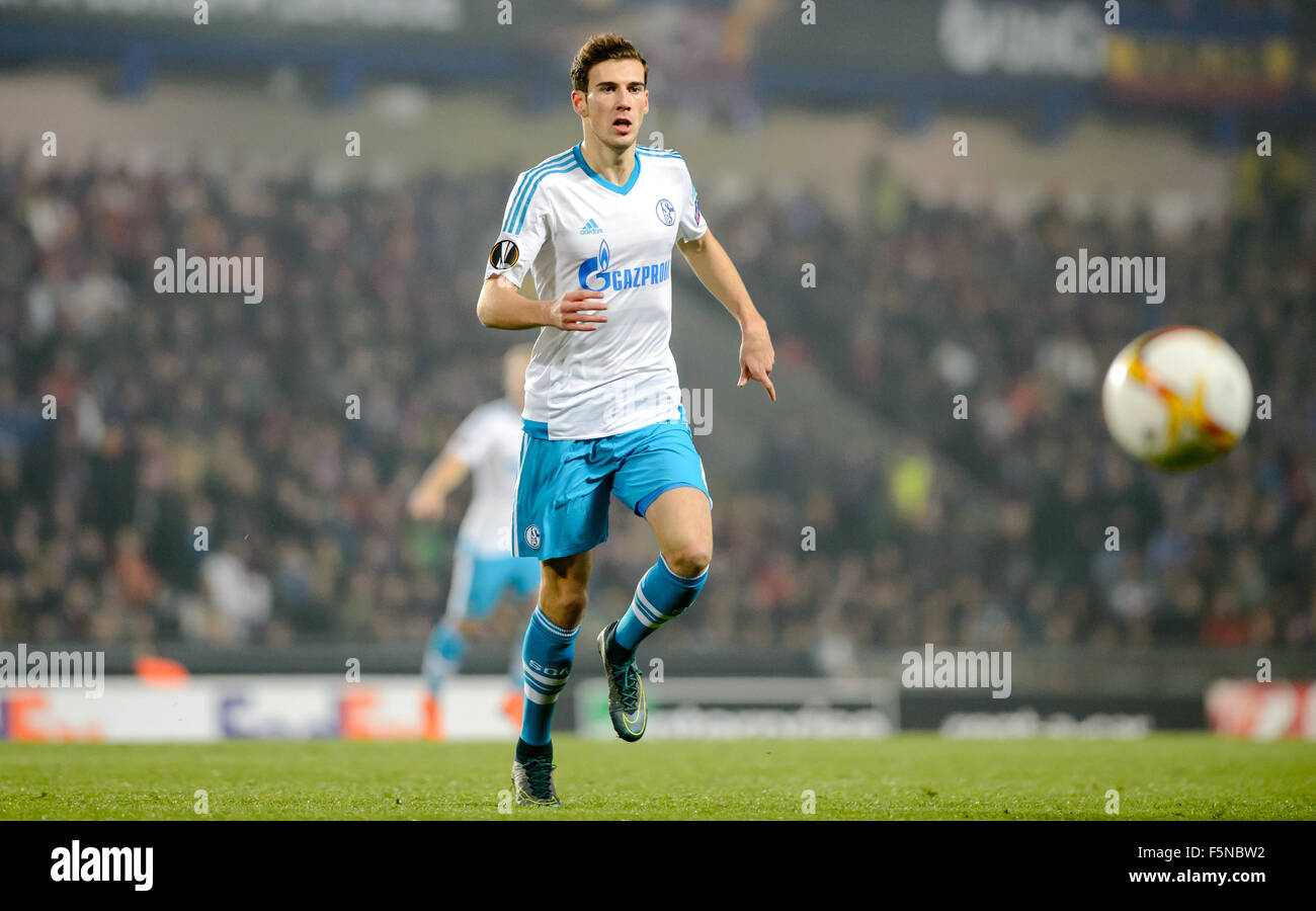 Prag, Tschechische Republik. 5. November 2015. Leon Goretzka von Schalke in der Europa League Gruppe K-Fußballspiel zwischen Sparta Prag und FC Schalke 04 im Letná-Stadion in Prag, Tschechische Republik, 5. November 2015. Foto: Thomas Eisenhuth/Dpa/Alamy Live News Stockfoto