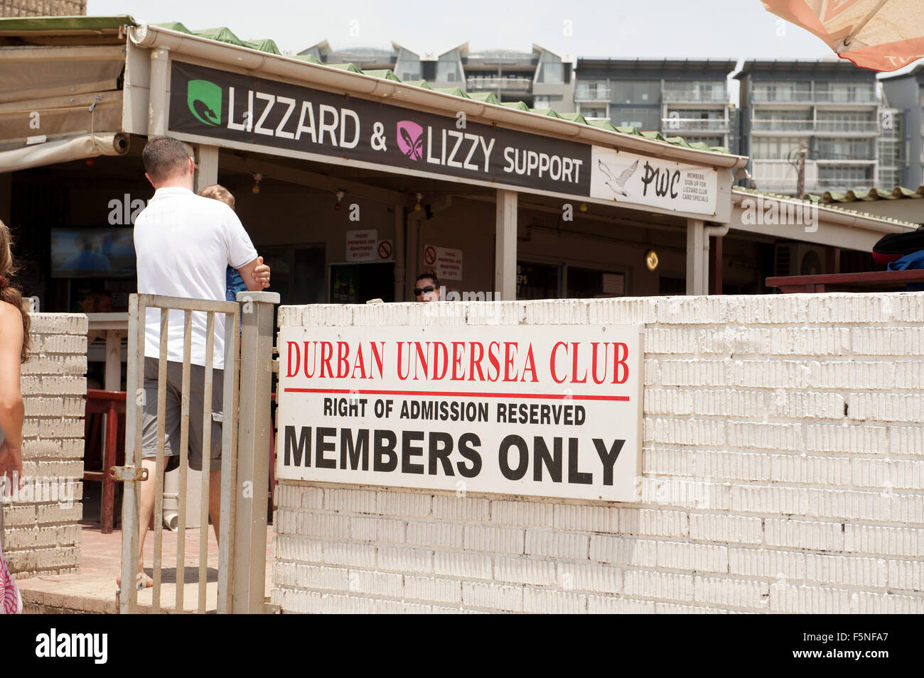Der Strand von Durban.  KwaZulu-Natal in Südafrika. Stockfoto