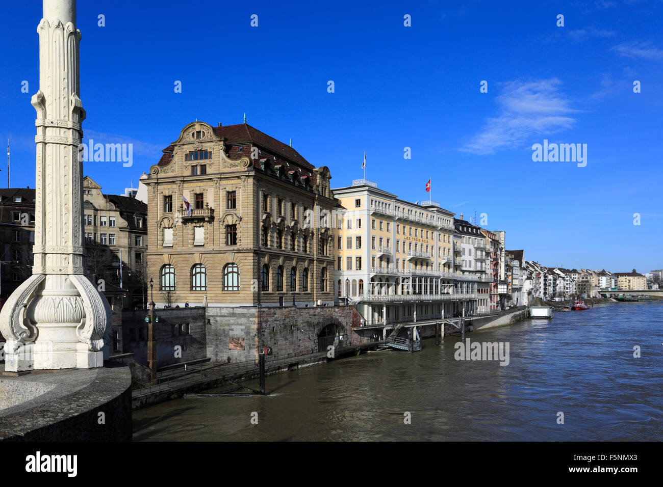 Historische Architektur in der Stadt Basel, Kanton Basel Stadt, Schweiz, Europa Stockfoto