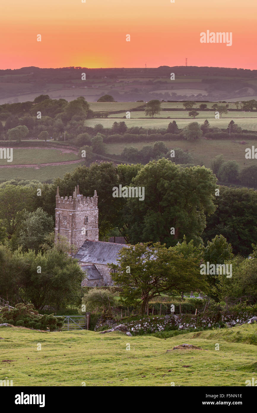 Sourton Kirche Dartmoor Nationalpark Devon Uk Stockfoto