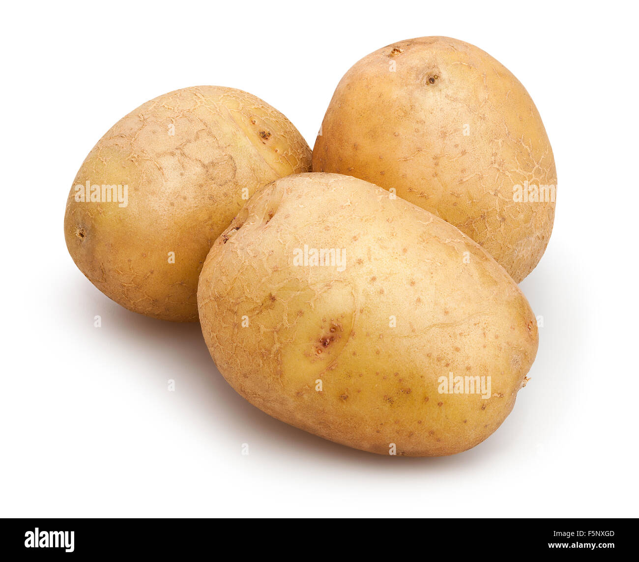 Kartoffeln, isoliert Stockfoto