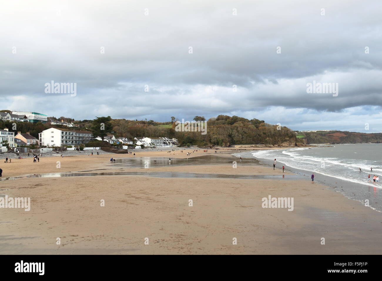 Saundersfoot Strand, Pembrokeshire, Dyfed, Wales, Großbritannien, Deutschland, UK, Europa Stockfoto