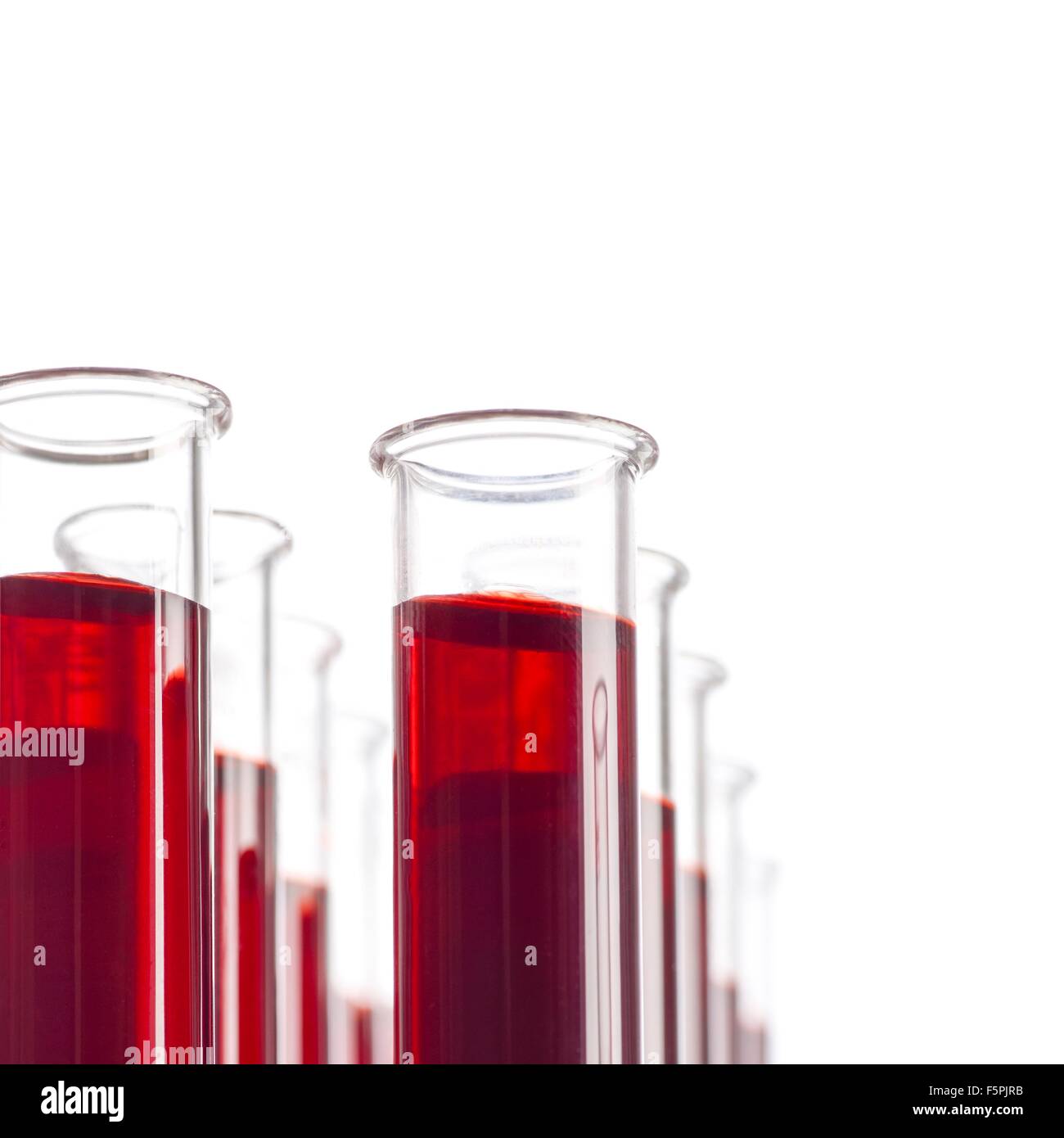 Blutproben im Reagenzglas. Stockfoto