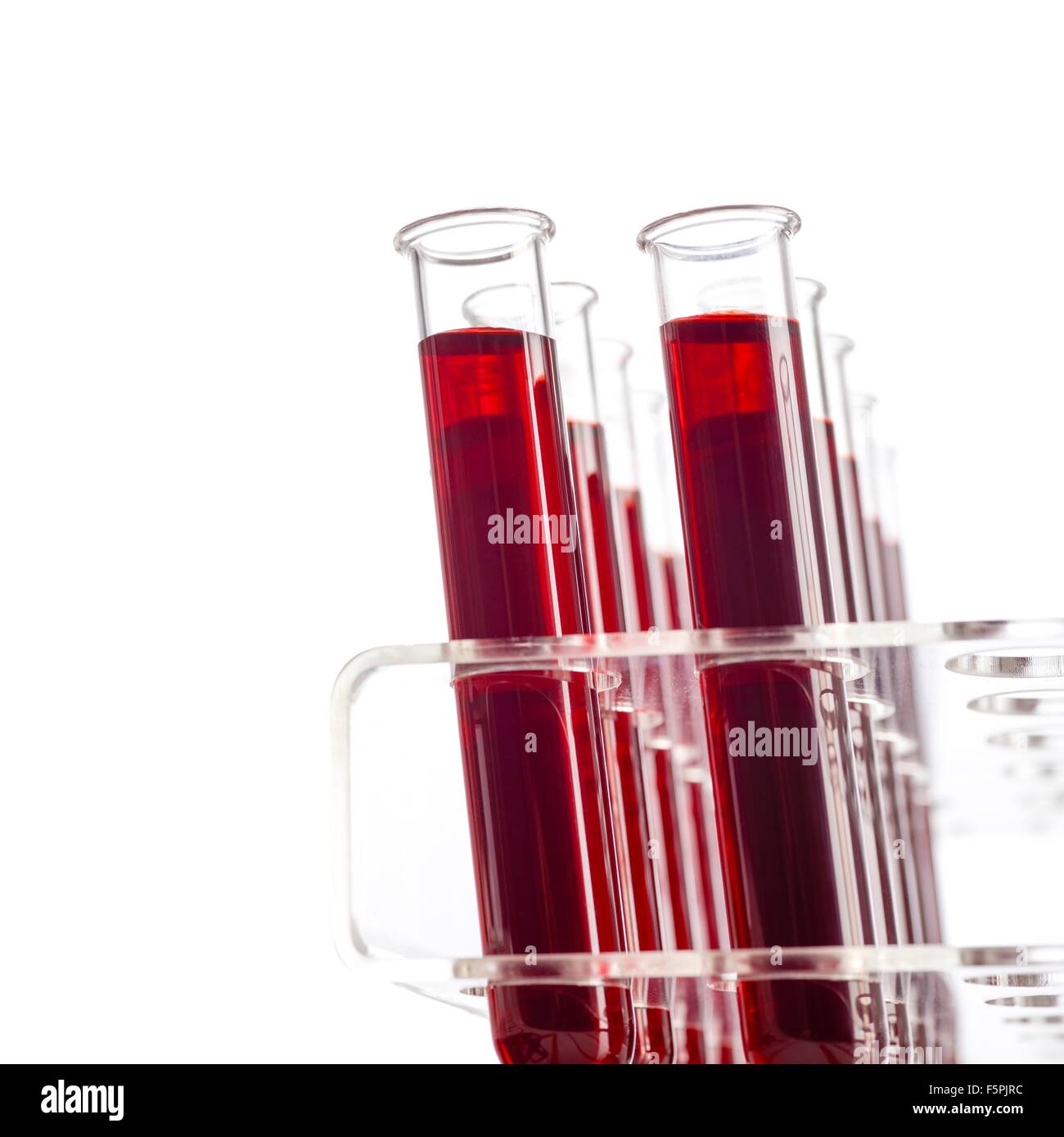 Blutproben im Reagenzglas. Stockfoto