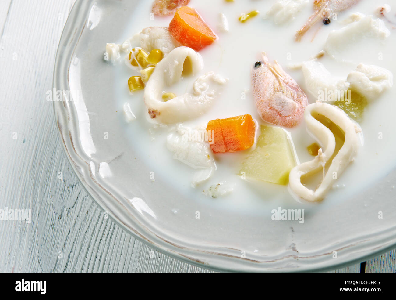 Irische Fischsuppe - irische traditionelle Küche Stockfoto