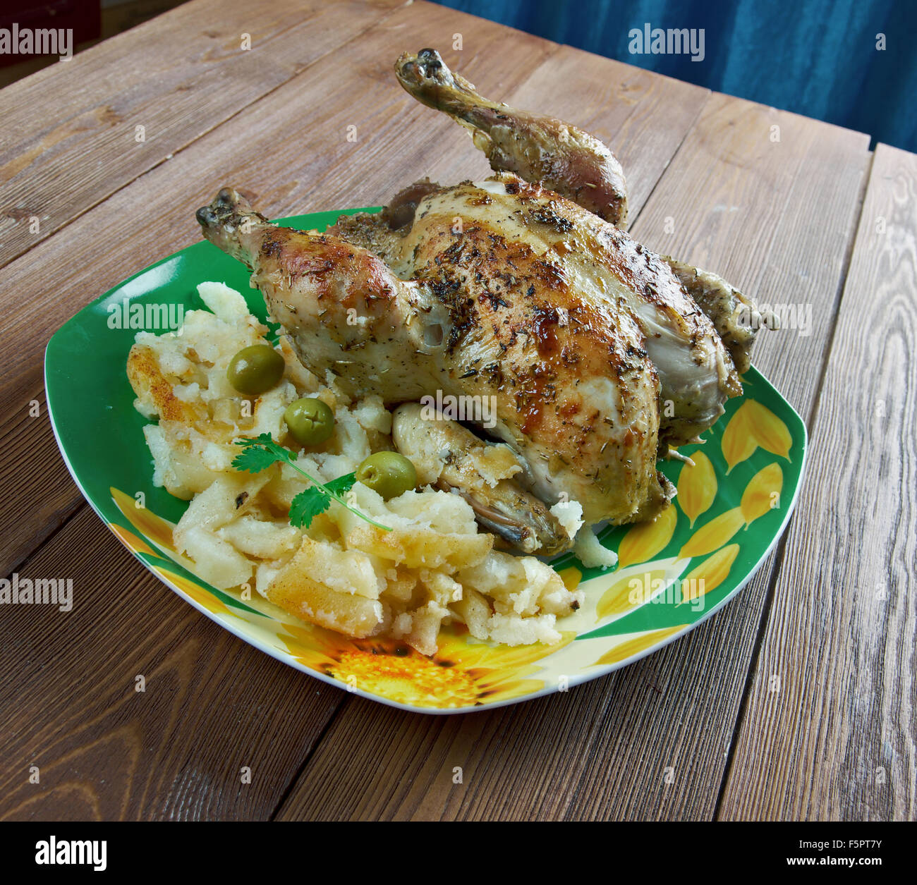 Peruanischer Huhn - Pollo ein la Brasa.dish der peruanischen Küche Stockfoto