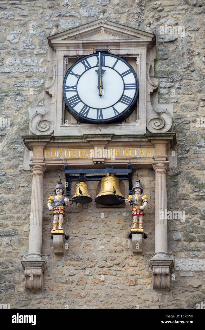 Uhr auf Carfax Tower, Oxford Stockfoto