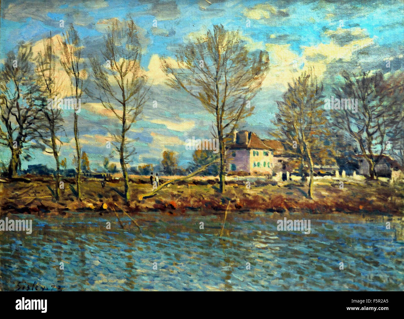 L'Île De La Grande Jatte - die Insel von La Grande Jatte 1873 Alfred Sisley 1839-1899 britischen / französischen impressionistischen Frankreich Stockfoto