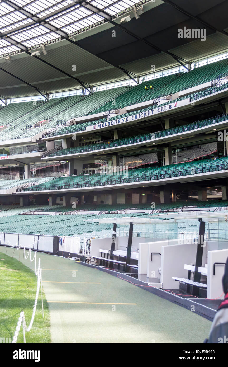 Der Melbourne Cricket Ground (MCG) ist ein australischer Sportstadion befindet sich im Yarra Park, Melbourne, Victoria, und ist Heimat von th Stockfoto