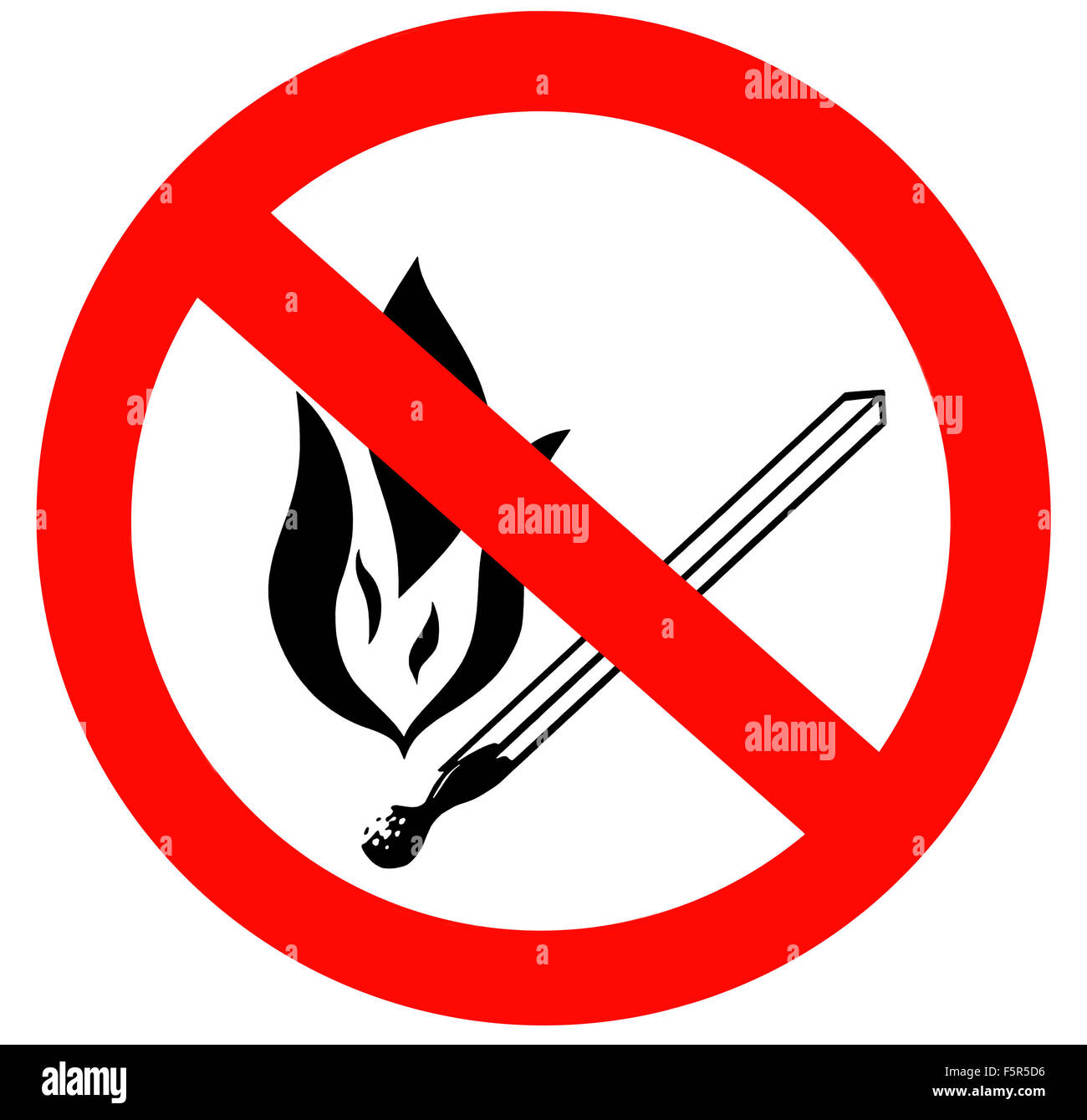 Offenes feuer verboten schild