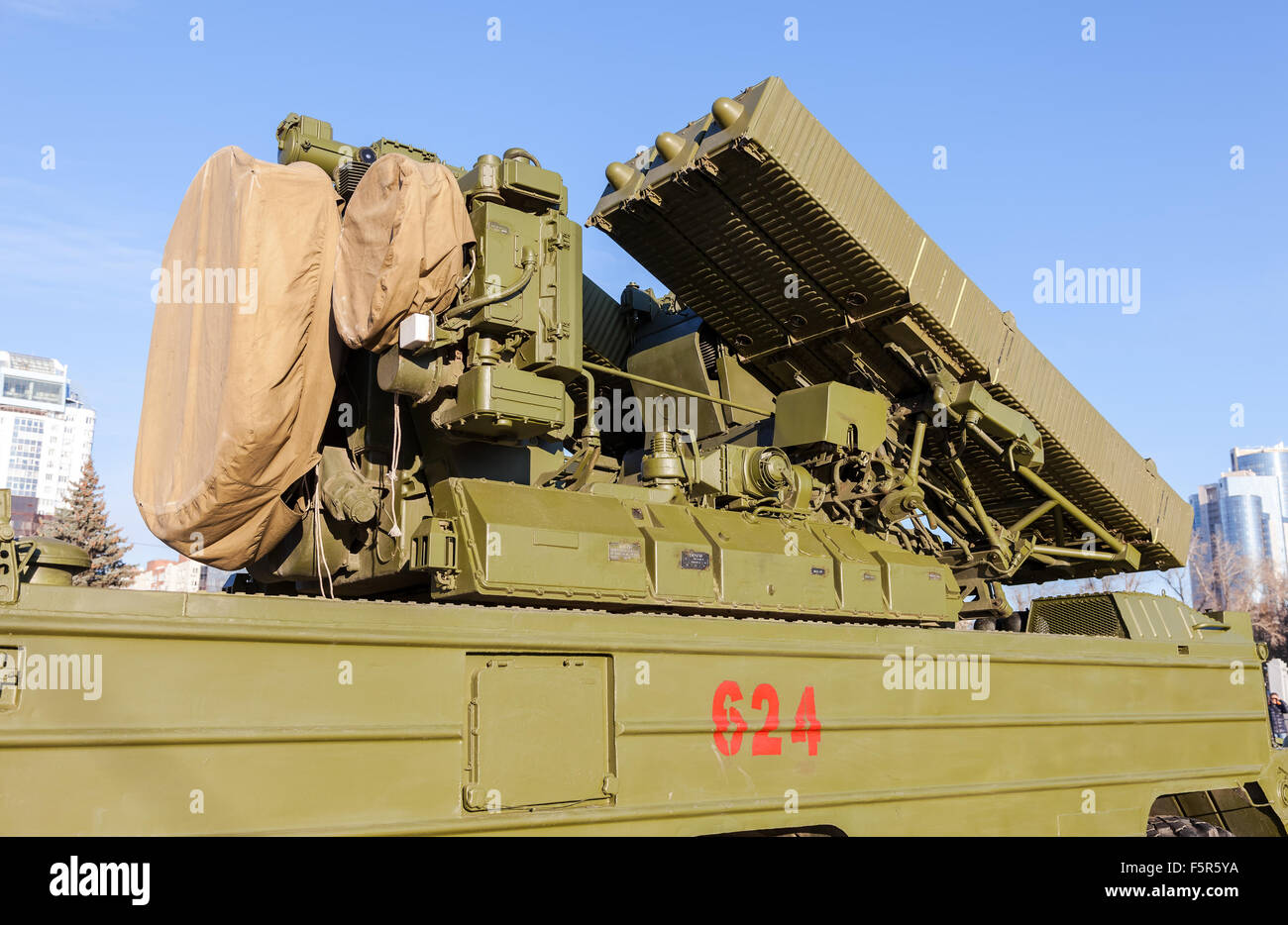 Russische Flugabwehr-Raketen-System "Osa" (SA-8 Gecko) Stockfoto