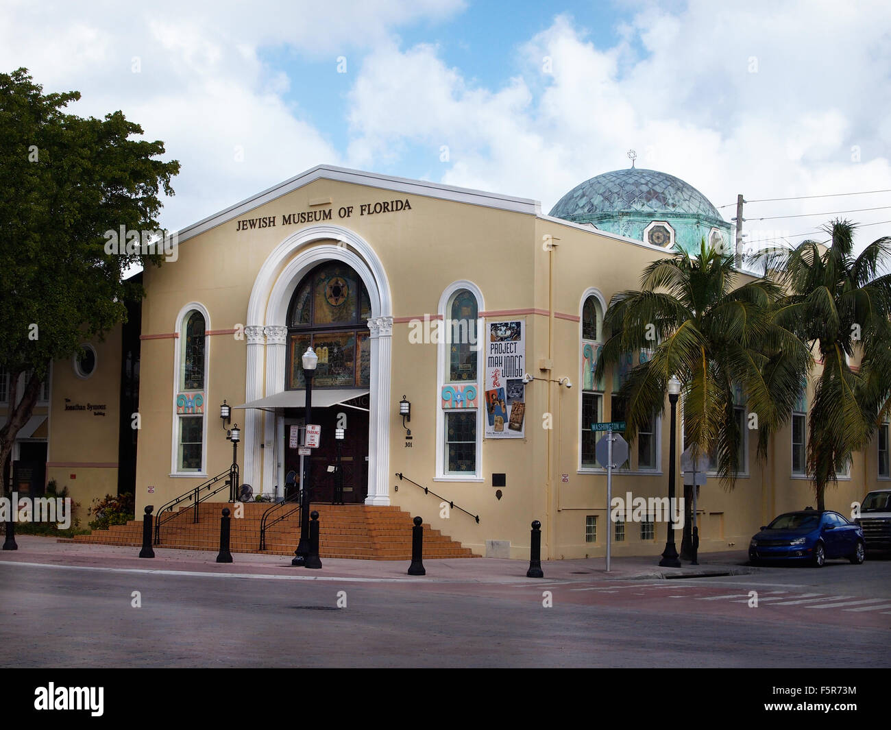 MIAMI, FLORIDA - 11. November 2012: The Jewish Museum of Florida, an der Washington Avenue im Abschnitt South Beach von Miami, FL. Stockfoto