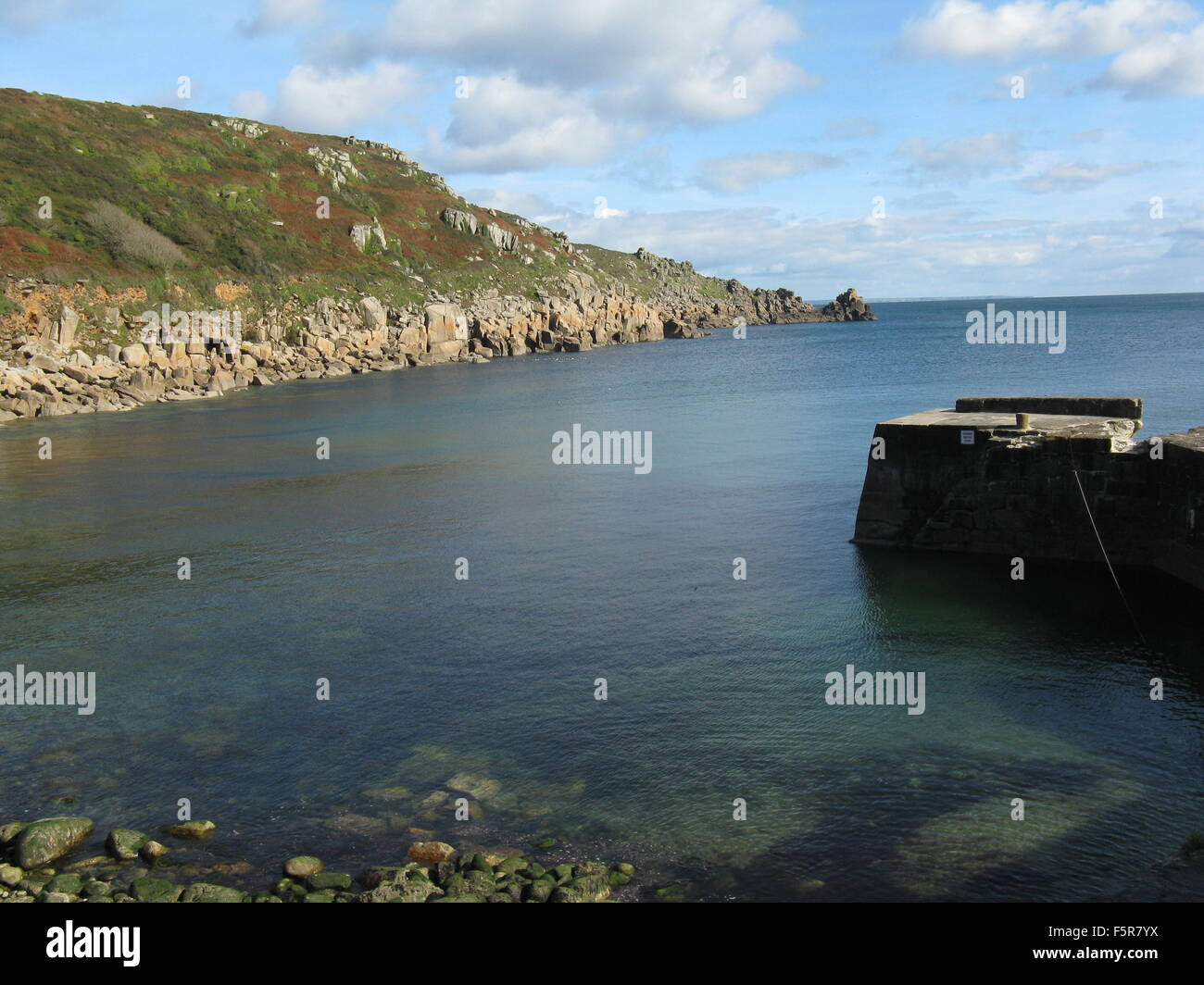 Später Bucht Hafen, Cornwall, Südwestengland Stockfoto