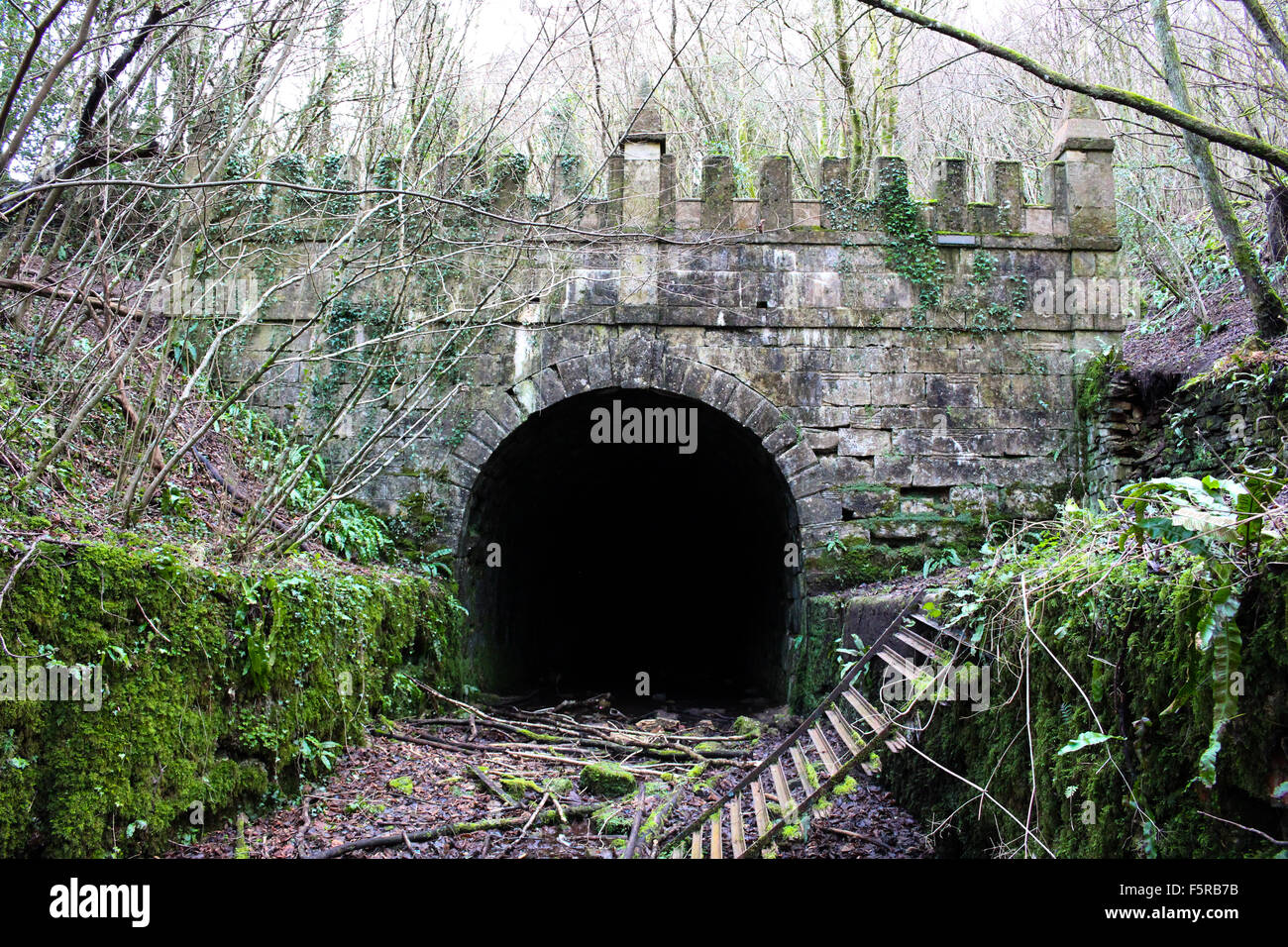 Daneway Portal - Sapperton Tunnels, Gloucestershire. Die verlassenen Severn Themse-Kanal in der Nähe von Cirencester Stockfoto