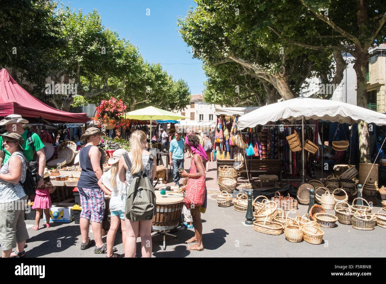 Esperaza, Hippie, Markt, Sonntag, Aude, Frankreich, Süden, Eco Stockfoto