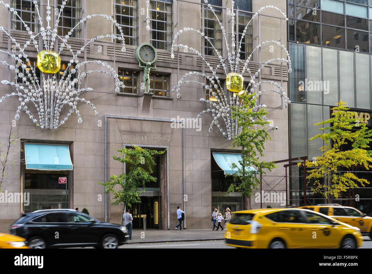 Tiffany & Co., Juwelier, Weihnachtsschmuck, NYC Stockfoto