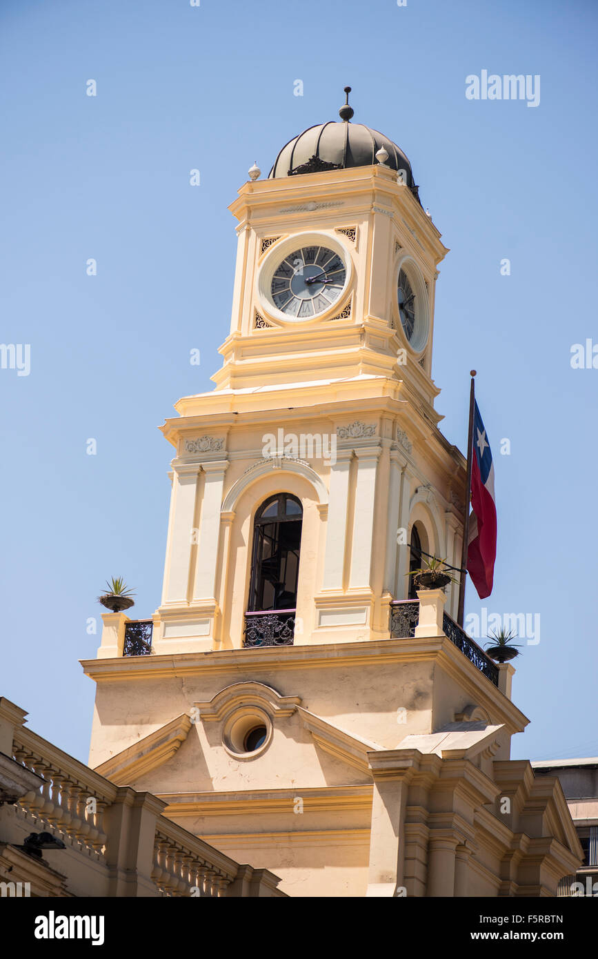 Turm des Museo Historico Nacional, Santiago Stockfoto