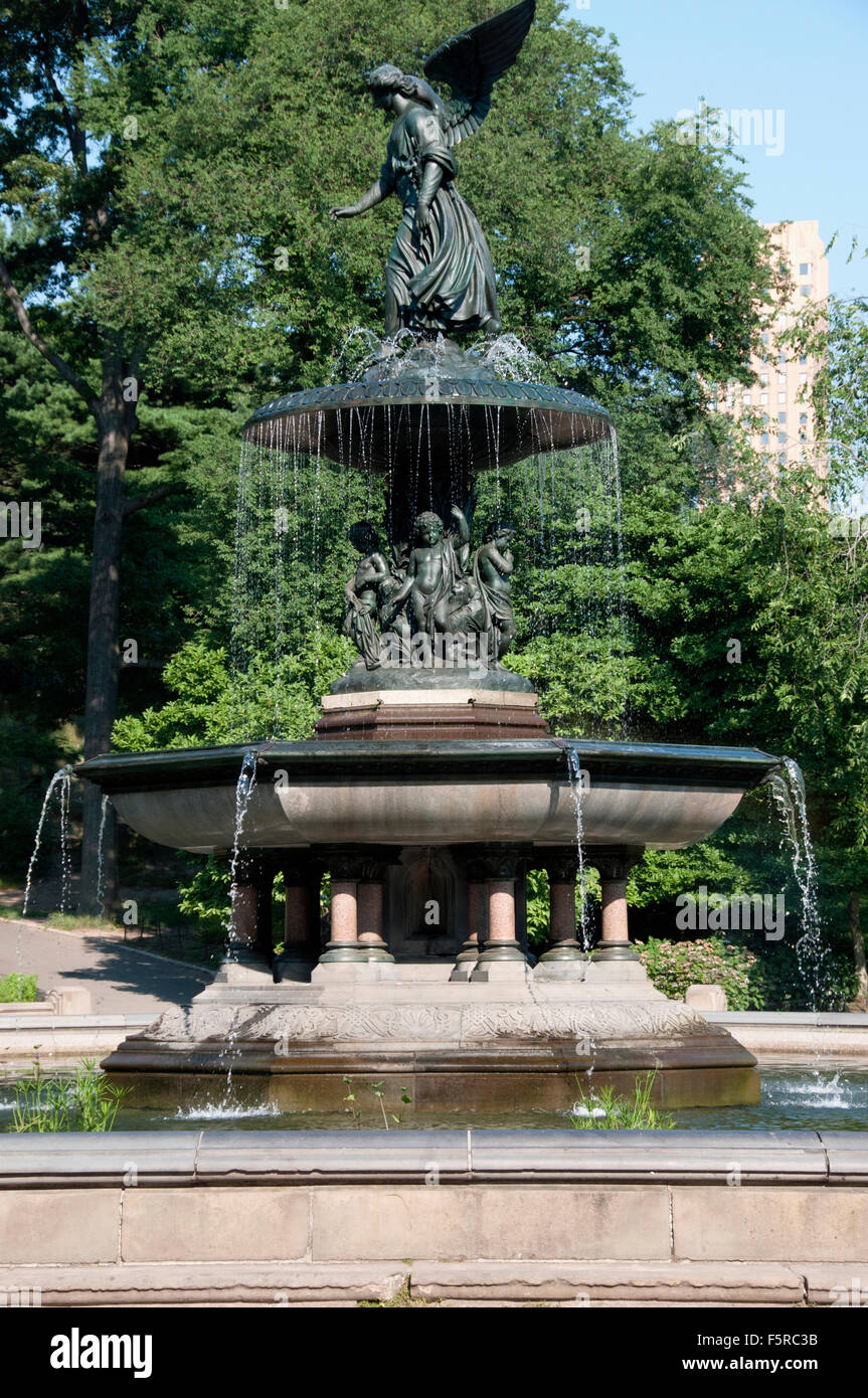 Bethesda-Brunnen im Central Park, New York Stockfoto