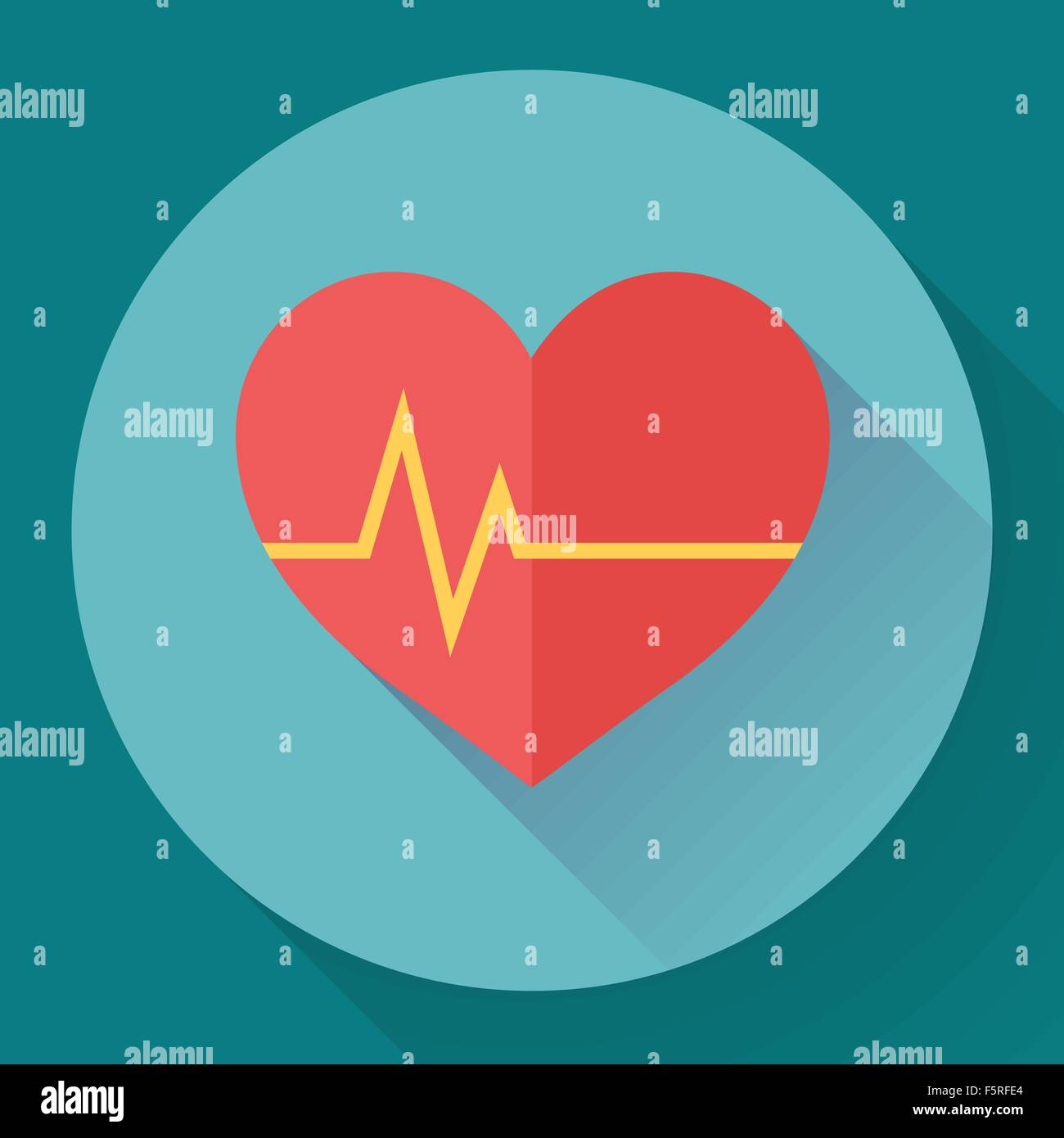 Abstrakte Welt Tag Gesundheitskonzept mit Herz und Beats. Stock Vektor
