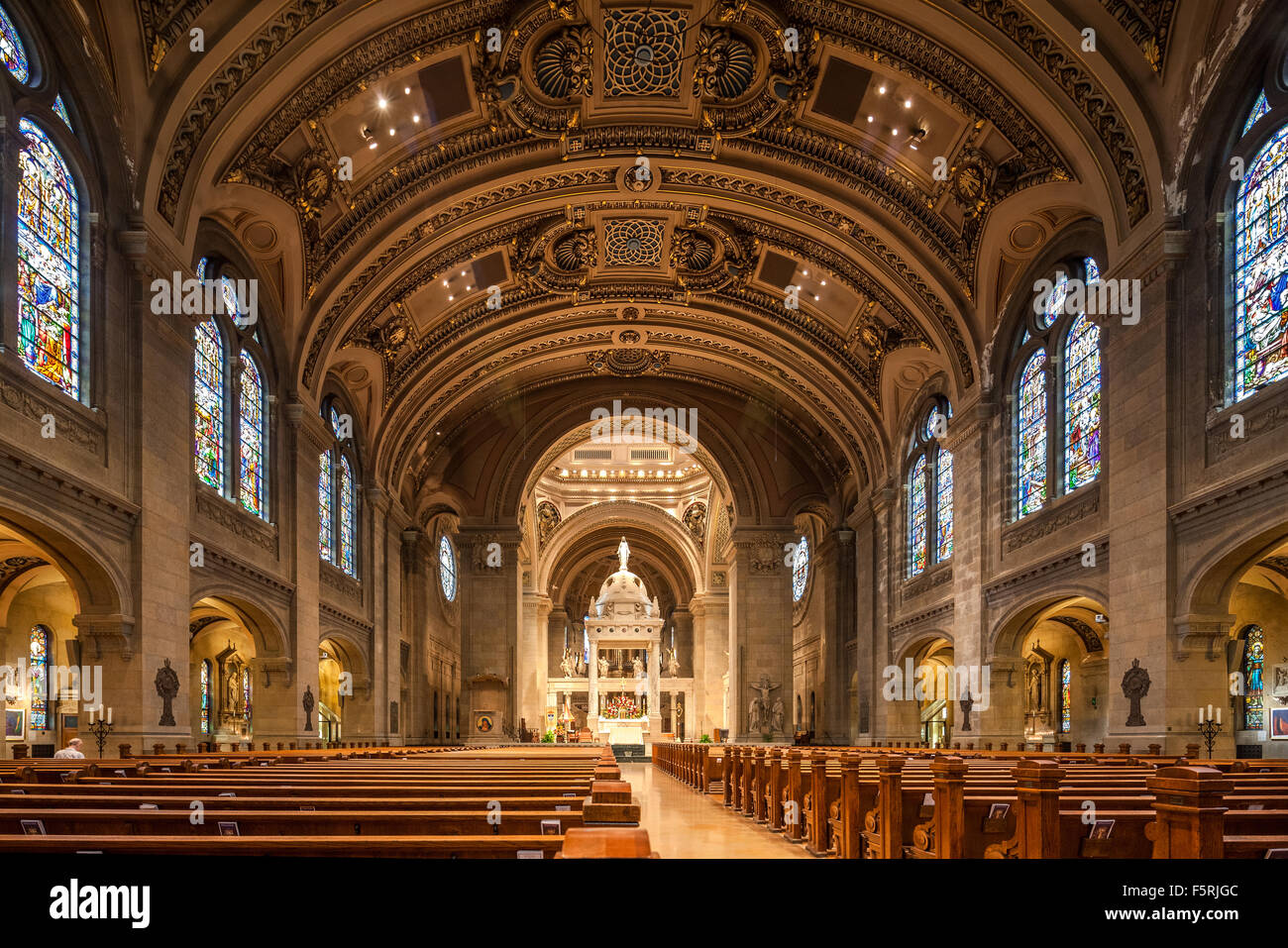 Minneapolis Basilika der Heiligen Maria. Amerikas erste Basilika. Die erste Basilika in den Vereinigten Staaten. Stockfoto