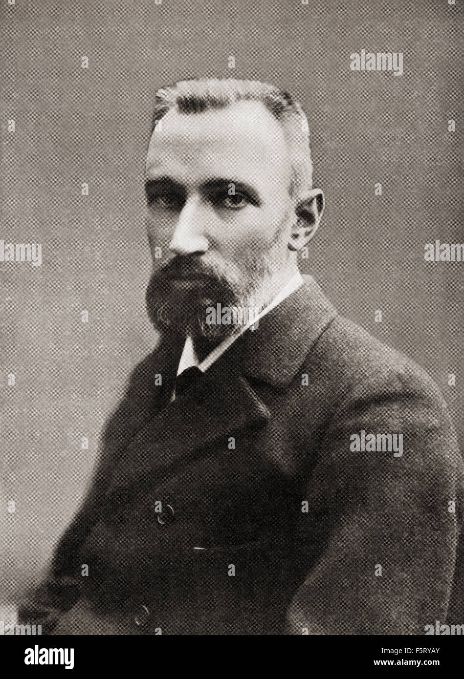 Pierre Curie, 1859 – 1906.  Französischer Physiker, ein Pionier in der Kristallographie, Magnetismus, Piezoelektrizität und Radioaktivität. Gewinner des 1903 den Nobelpreis für Physik. Stockfoto
