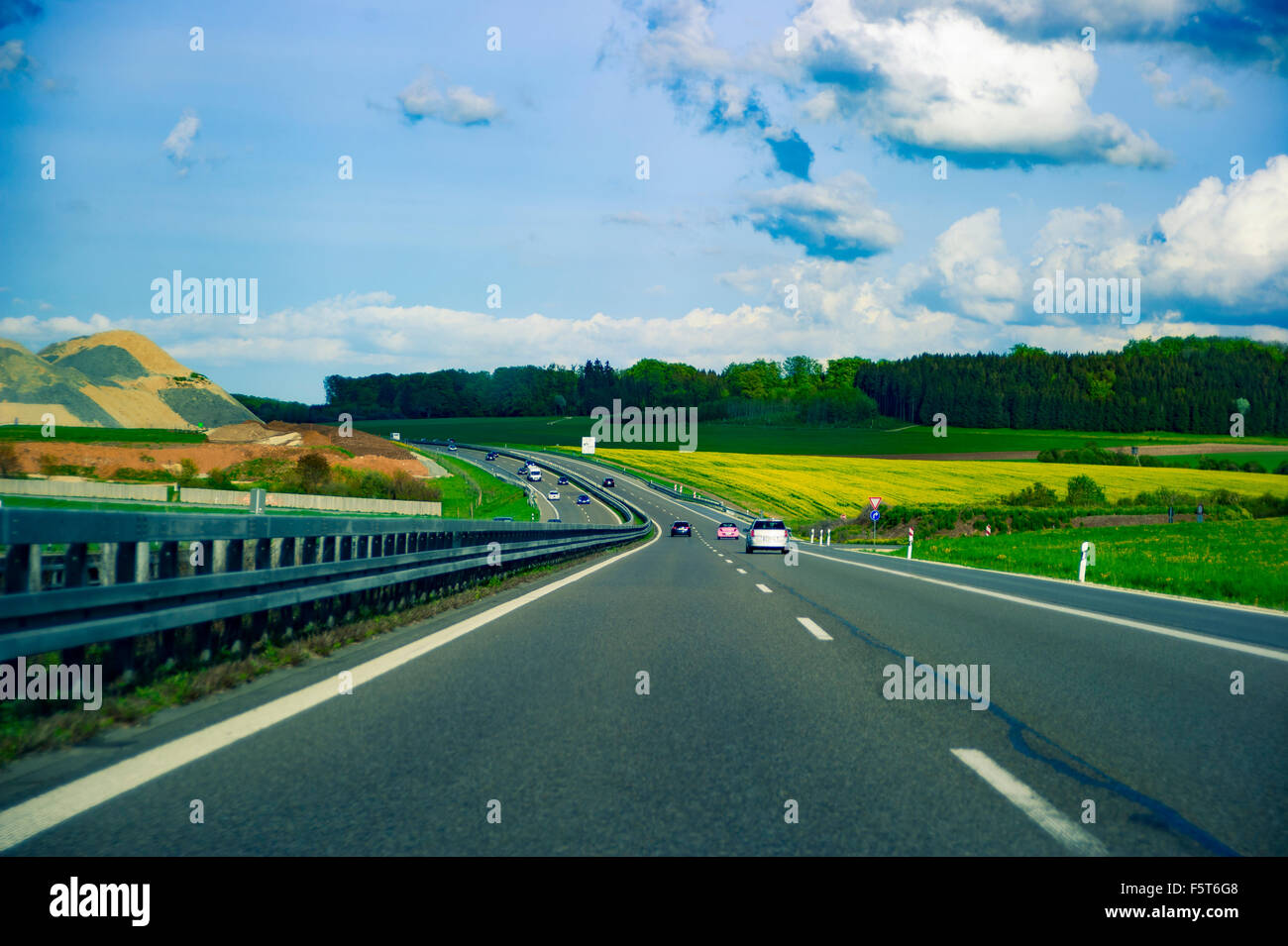 Autobahn in Deutschland Stockfoto
