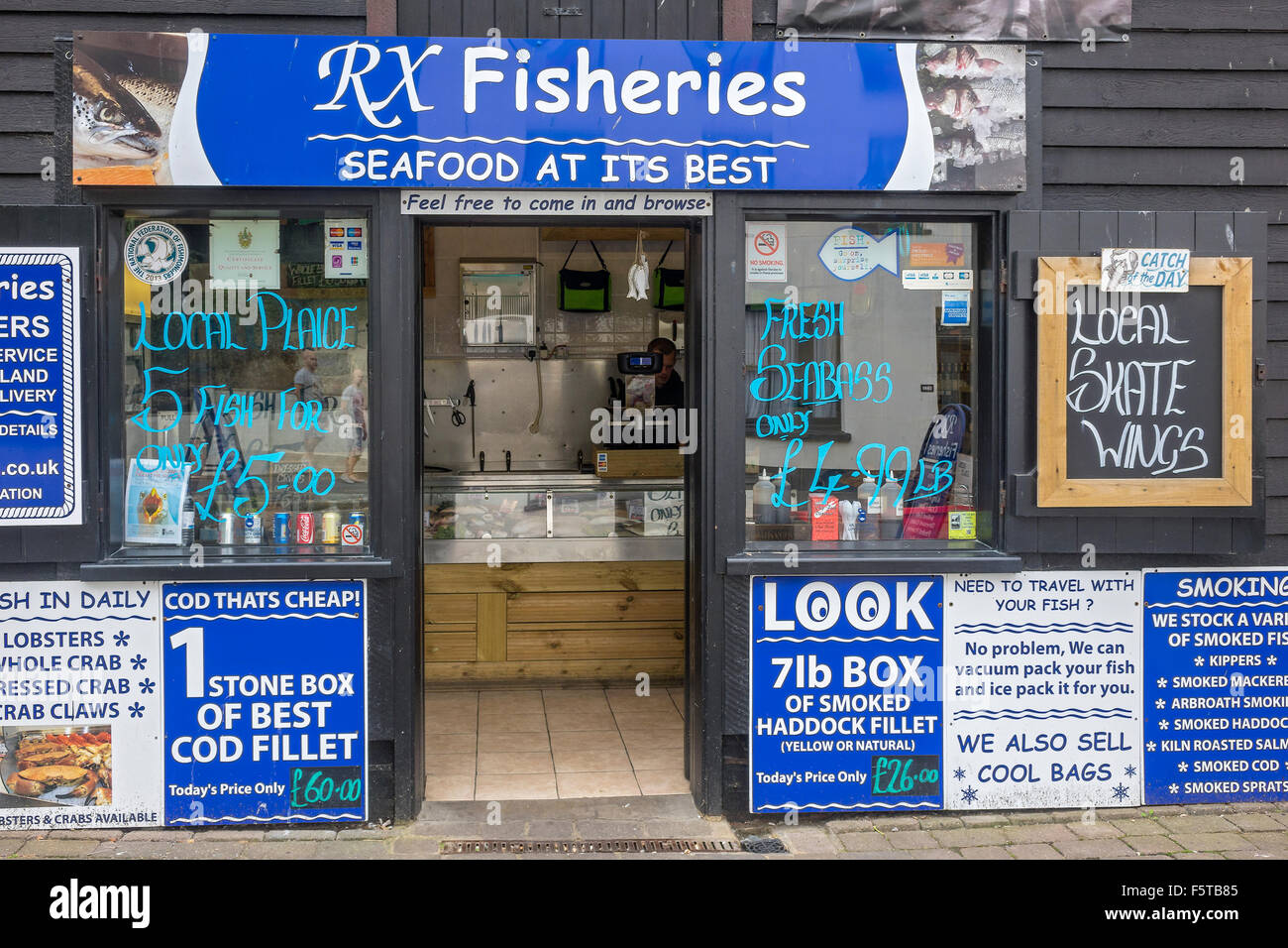 Traditionelle Fischhändler Hastings, East Sussex UK Stockfoto