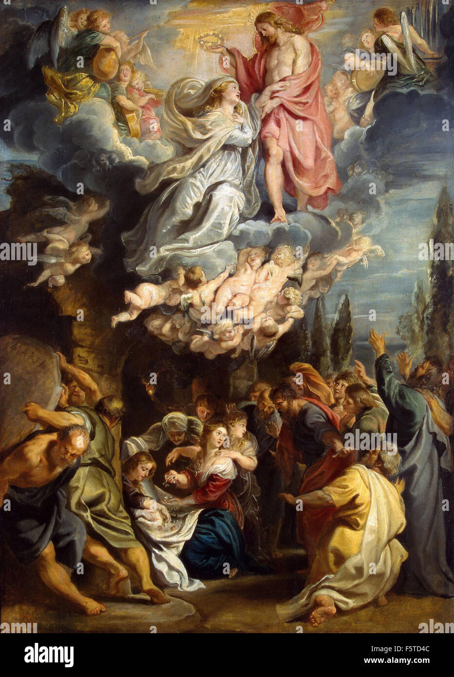 Rubens - Krönung der Jungfrau Stockfoto