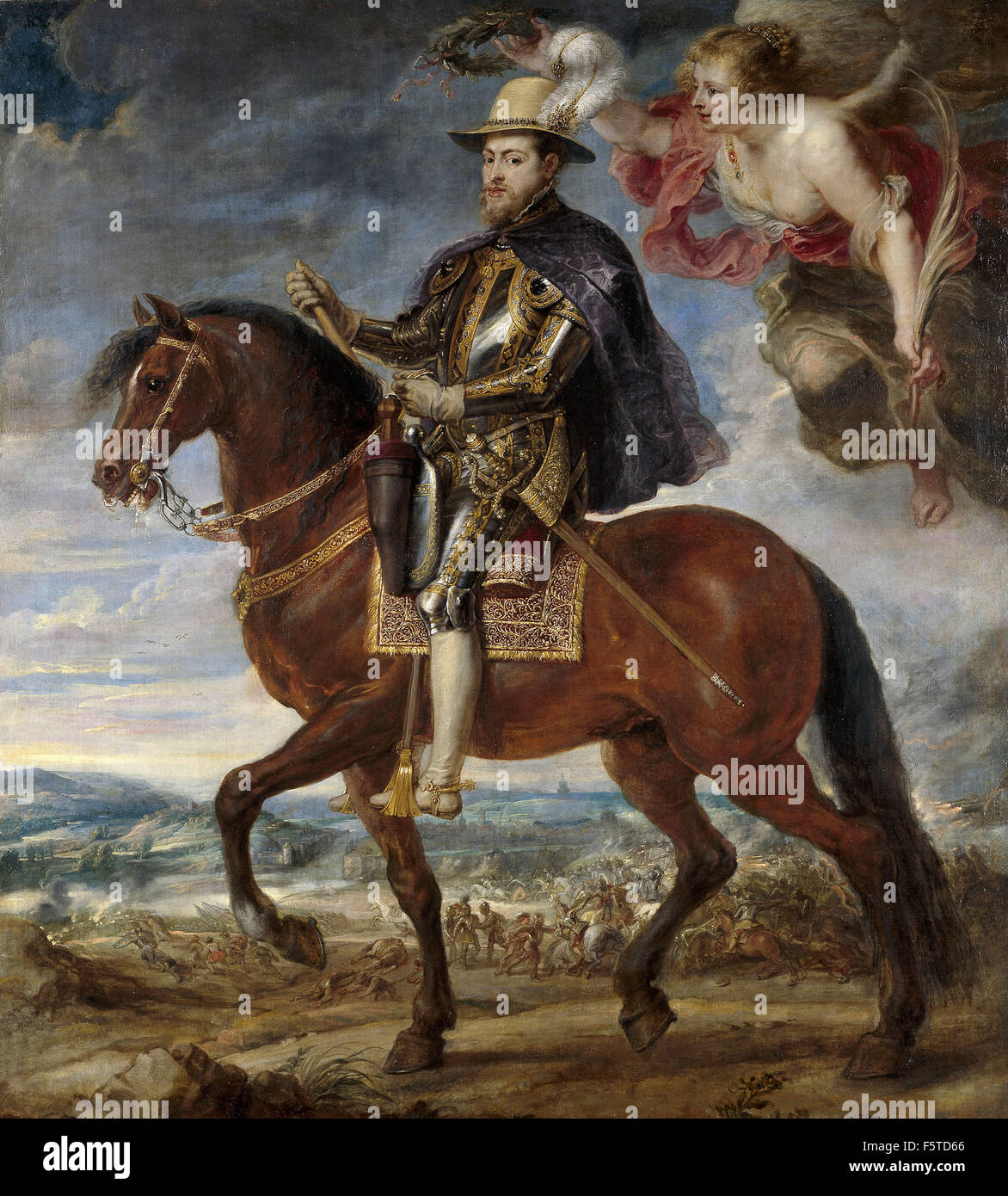 Rubens - Felipe II auf dem Pferderücken Stockfoto
