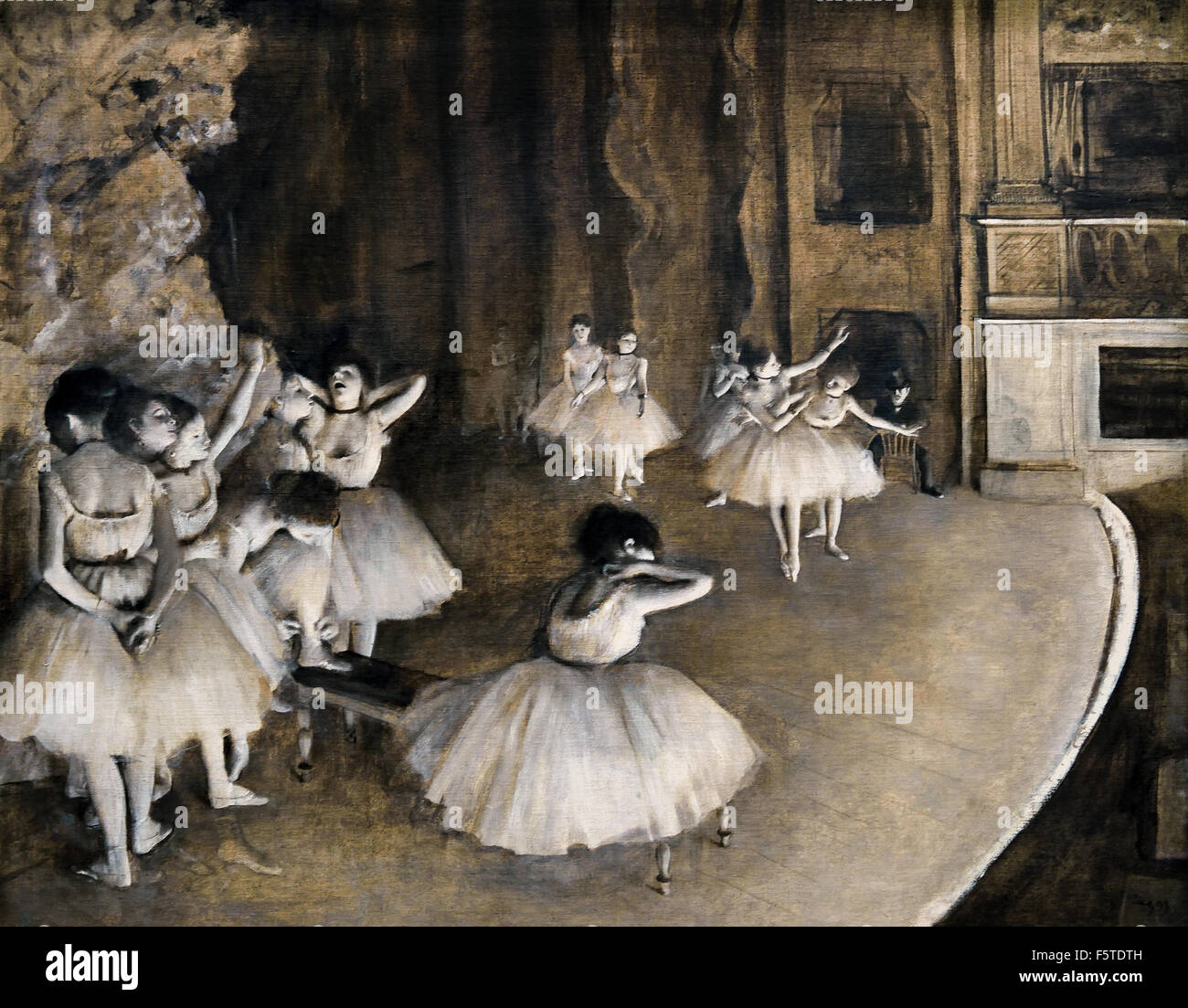 Répétition d ' un Ballet Sur la Scène de 1874 die Ballett-Rearsal auf der Bühne 1874 Edgar Degas 1834-1917 Frankreich Französisch Stockfoto