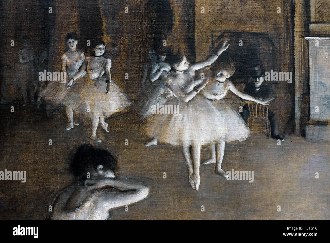 Répétition d ' un Ballet Sur la Scène de 1874 die Ballett-Rearsal auf der Bühne 1874 Edgar Degas 1834-1917 Frankreich Französisch (Detail) Stockfoto
