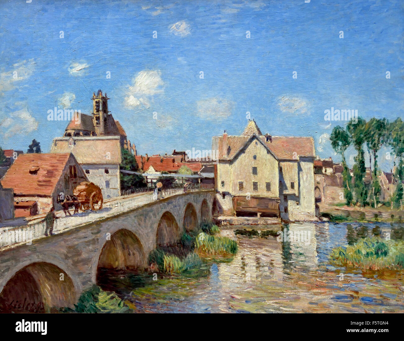 Le Pont de Moret - The Bridge bei Moret 1893 Alfred Sisley 1839-1899 britischen / französischen impressionistischen France Stockfoto