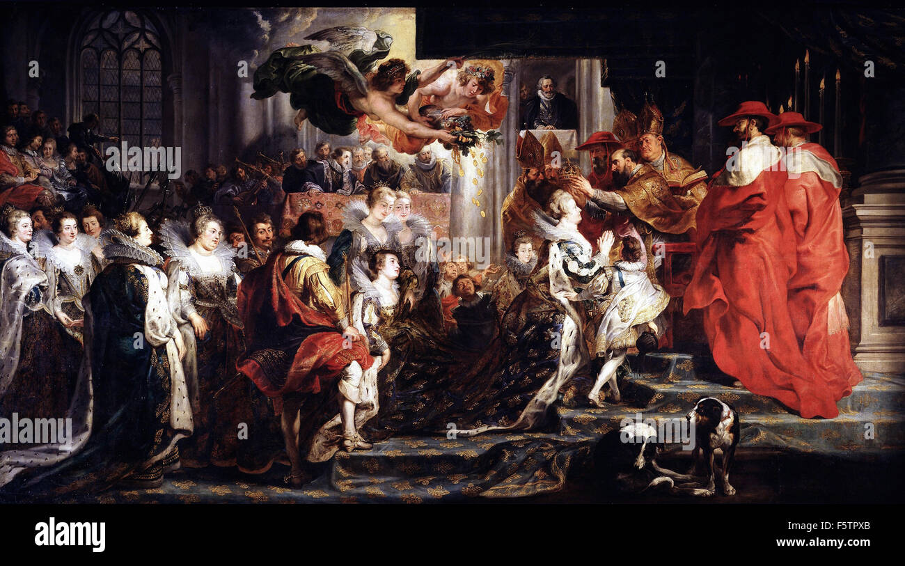 Rubens - Krönung von Marie de Médicis Stockfoto