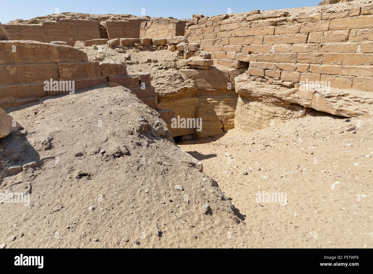 Alten Reiches Mastabas in der Nekropole von Sakkara auch bekannt als Sakkara Ägypten Stockfoto