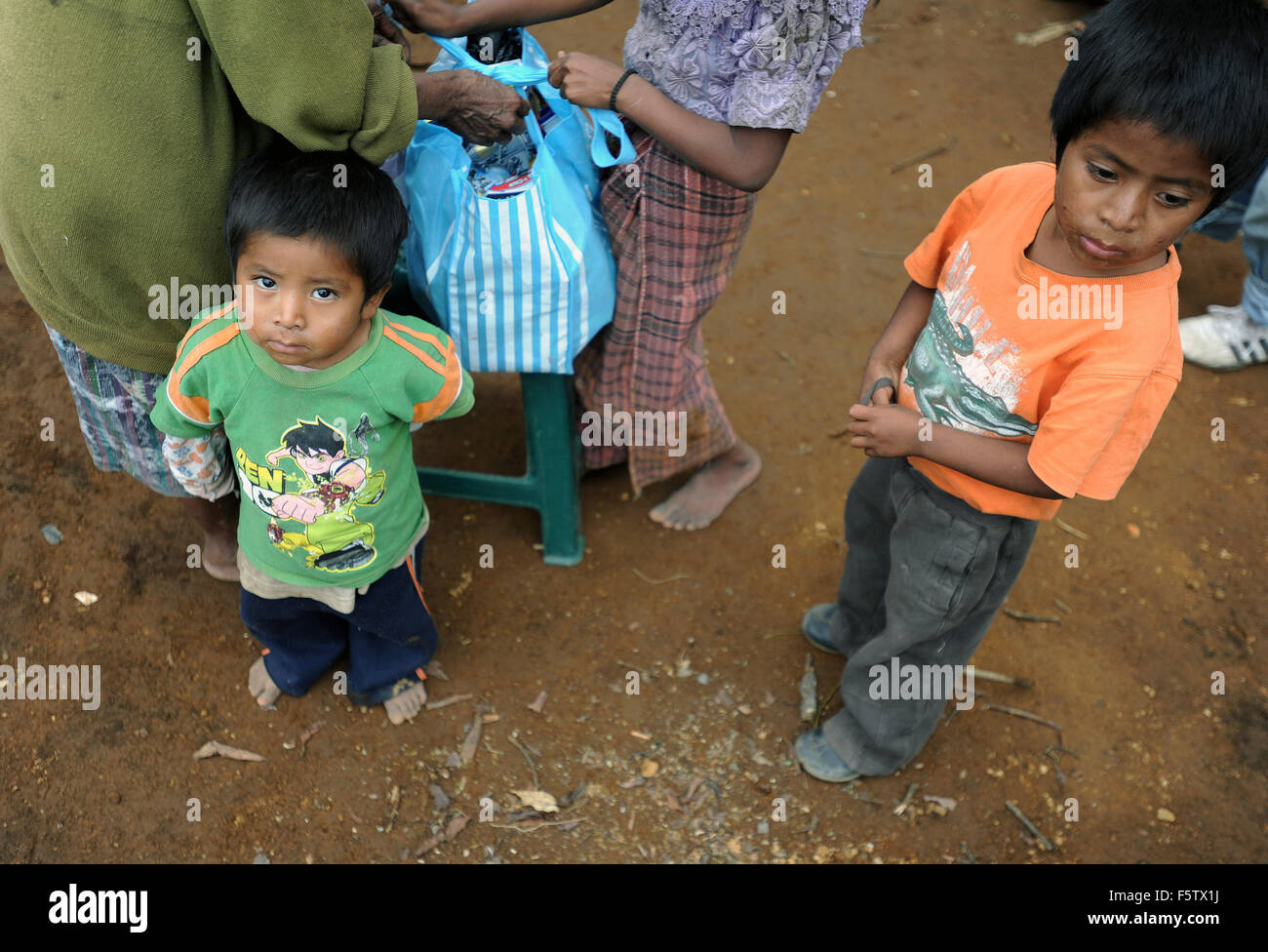 Maya indigene Kinder in Aqua Escondida, Solola, Guatemala. Stockfoto Maya indigene Kinder in Aqua Escondida, Solola, Guatemala. Stockfoto