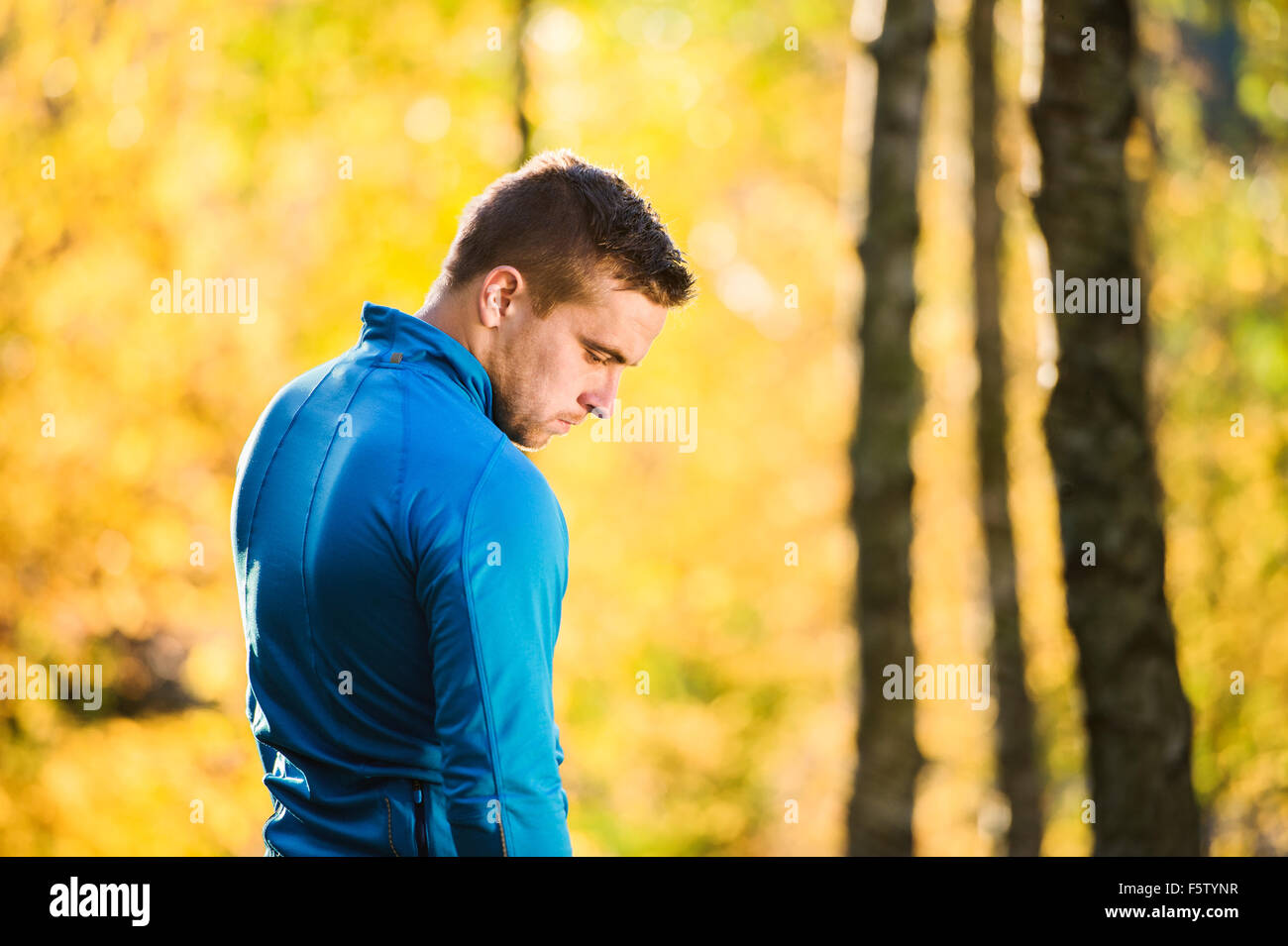 Junge hübsche Läufer Stockfoto