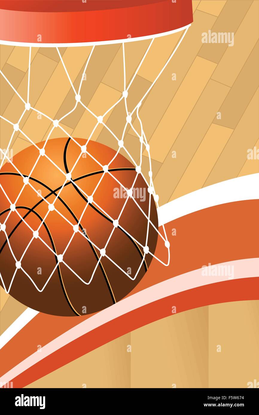 Eine Vektor-Illustration von Basketball-Poster mit Exemplar Stock Vektor
