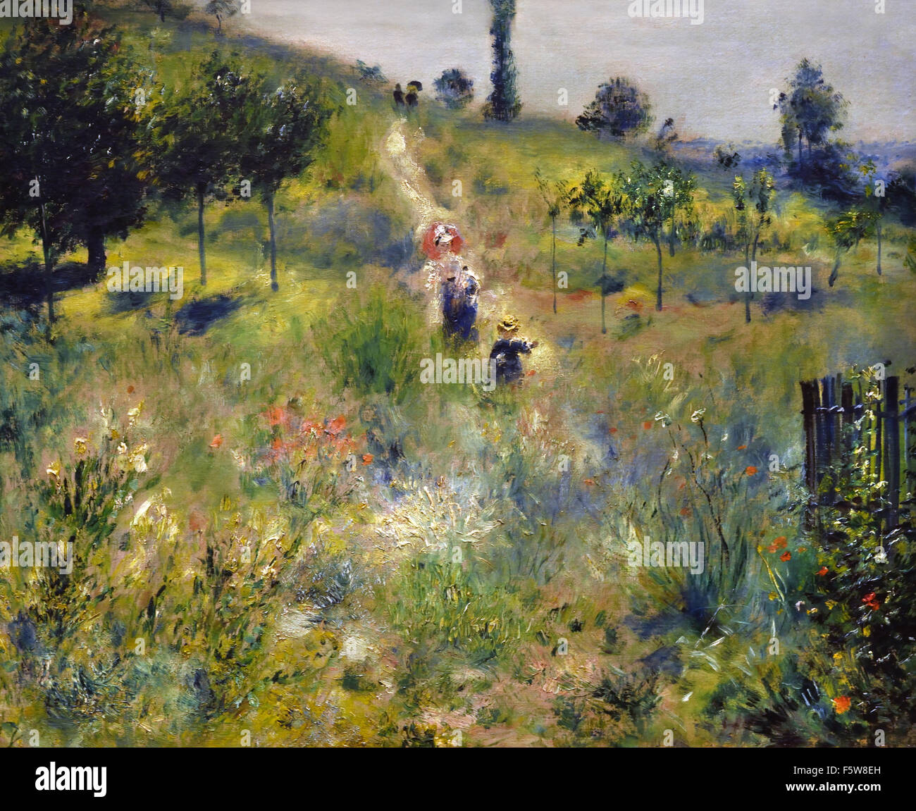 Chemin Montant Dans Les Hautes Herbes Pfad oben im hohen grass 1876-1877 Pierre Auguste Renoir 1841-1919 Französisch impressionistischen Frankreich Stockfoto