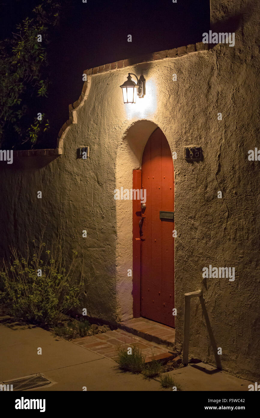 Tucson, Arizona - der Eingang zu einem Haus in El Presidio Historic District. Stockfoto