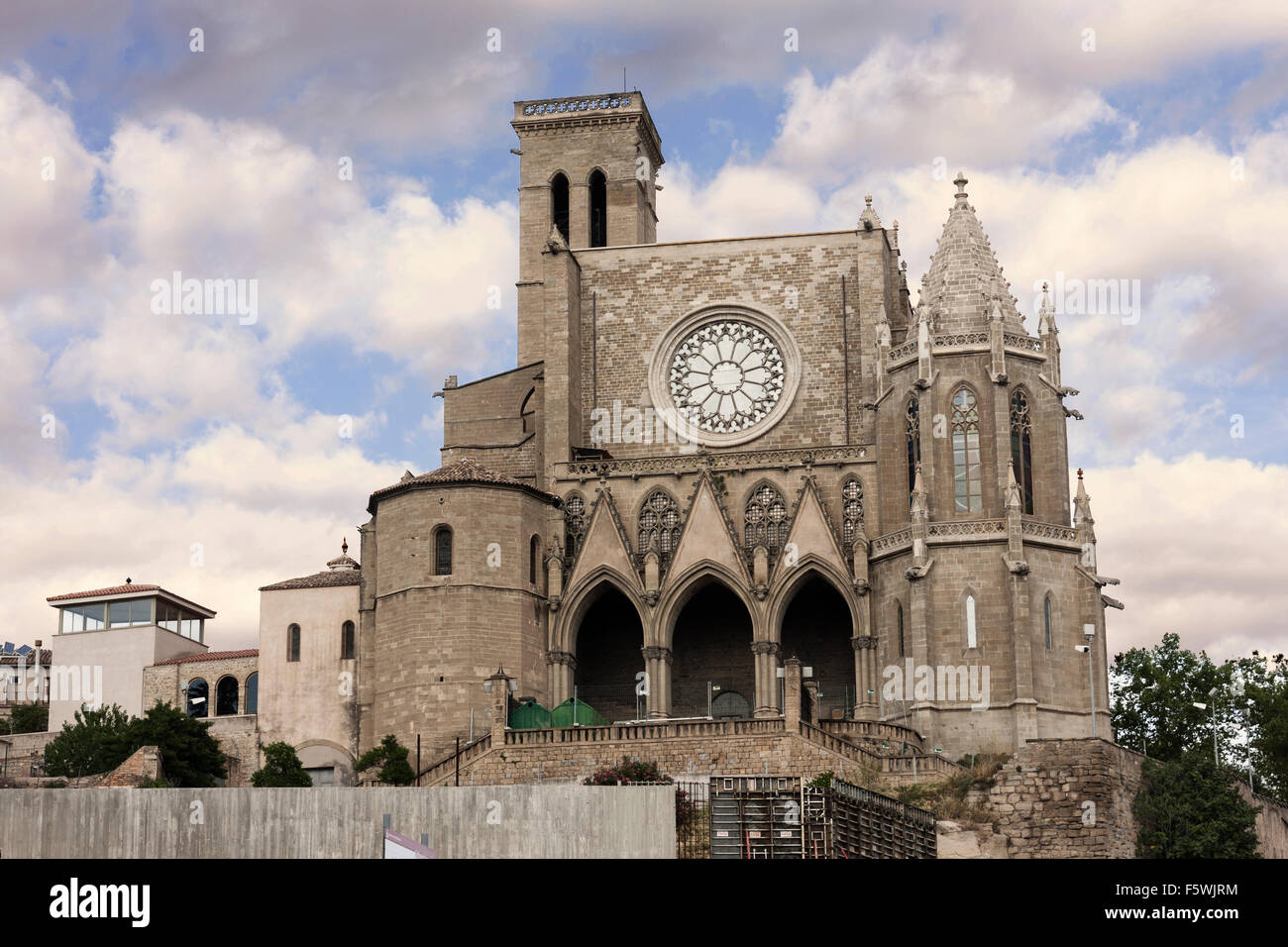 Colegiata Basilica de Santa Maria de Manresa. La Seu. Gothic, Stockfoto