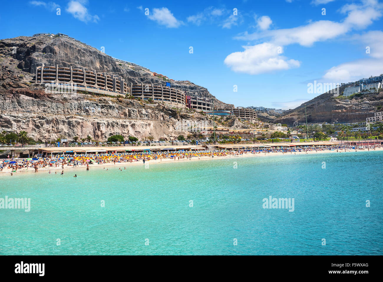 Playa de Amadores Strand. Gran Canaria, Kanarische Inseln. Spanien Stockfoto