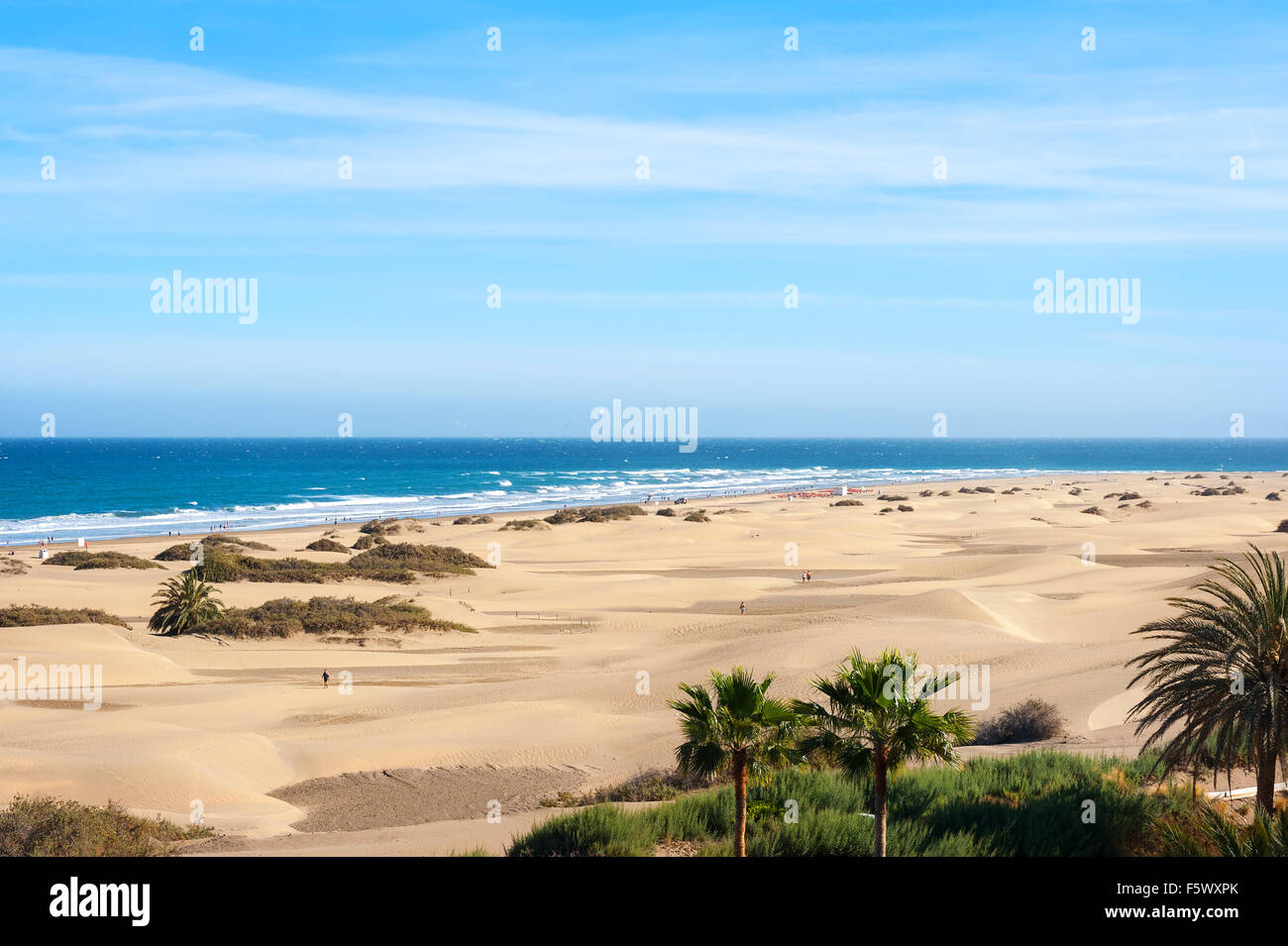 Dünen von Maspalomas. Gran Canaria. Kanarischen Inseln. Stockfoto