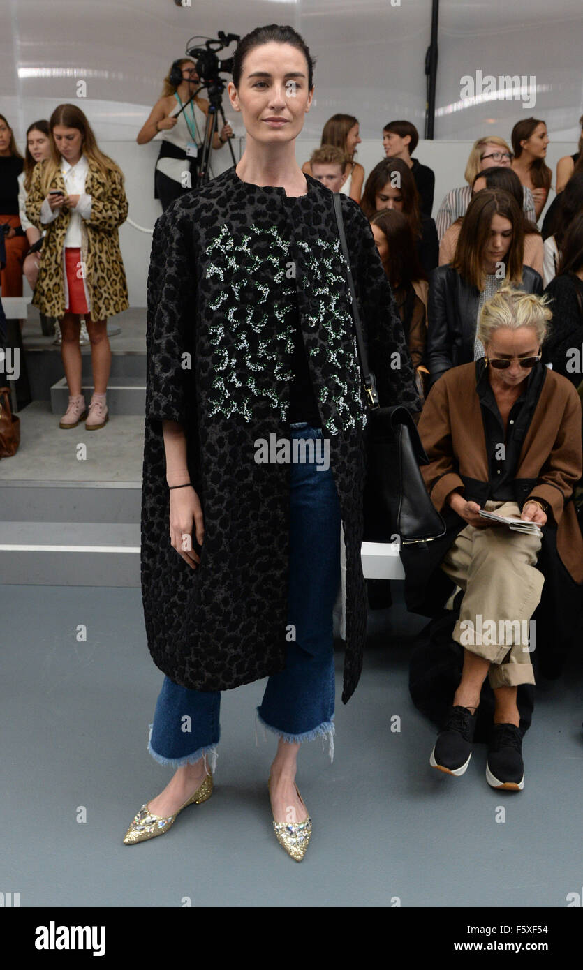 London Fashion Week Frühjahr/Sommer 2016 - Eudon Choi - mit Front Row: Erin O'Connor wo: London, Vereinigtes Königreich bei: 18 Sep 2015 Stockfoto