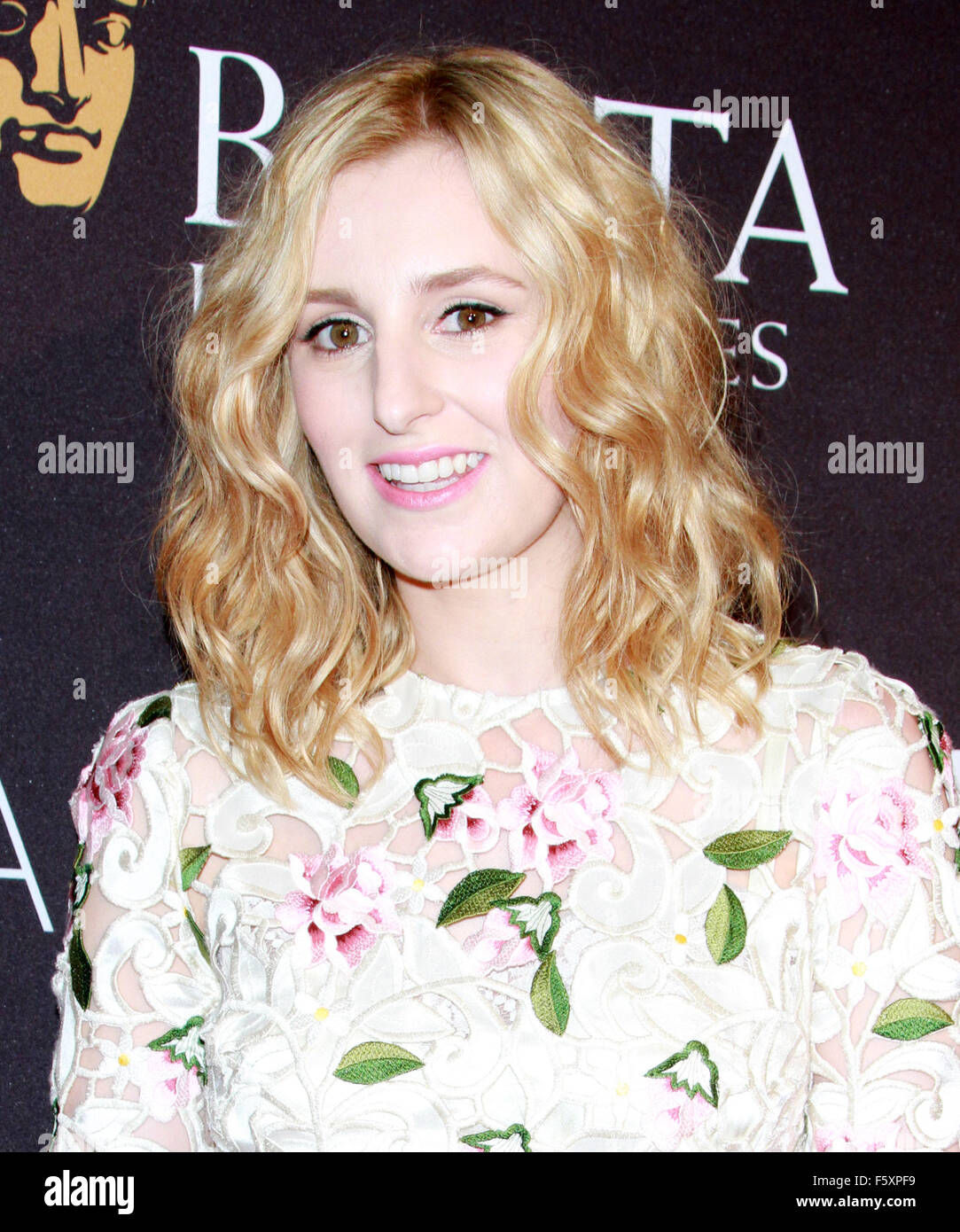 BAFTA Los Angeles TV Tee 2015 statt am SLS Hotel - Anreise mit: Laura Carmichael wo: Los Angeles, California, Vereinigte Staaten von Amerika als: 19 Sep 2015 Stockfoto